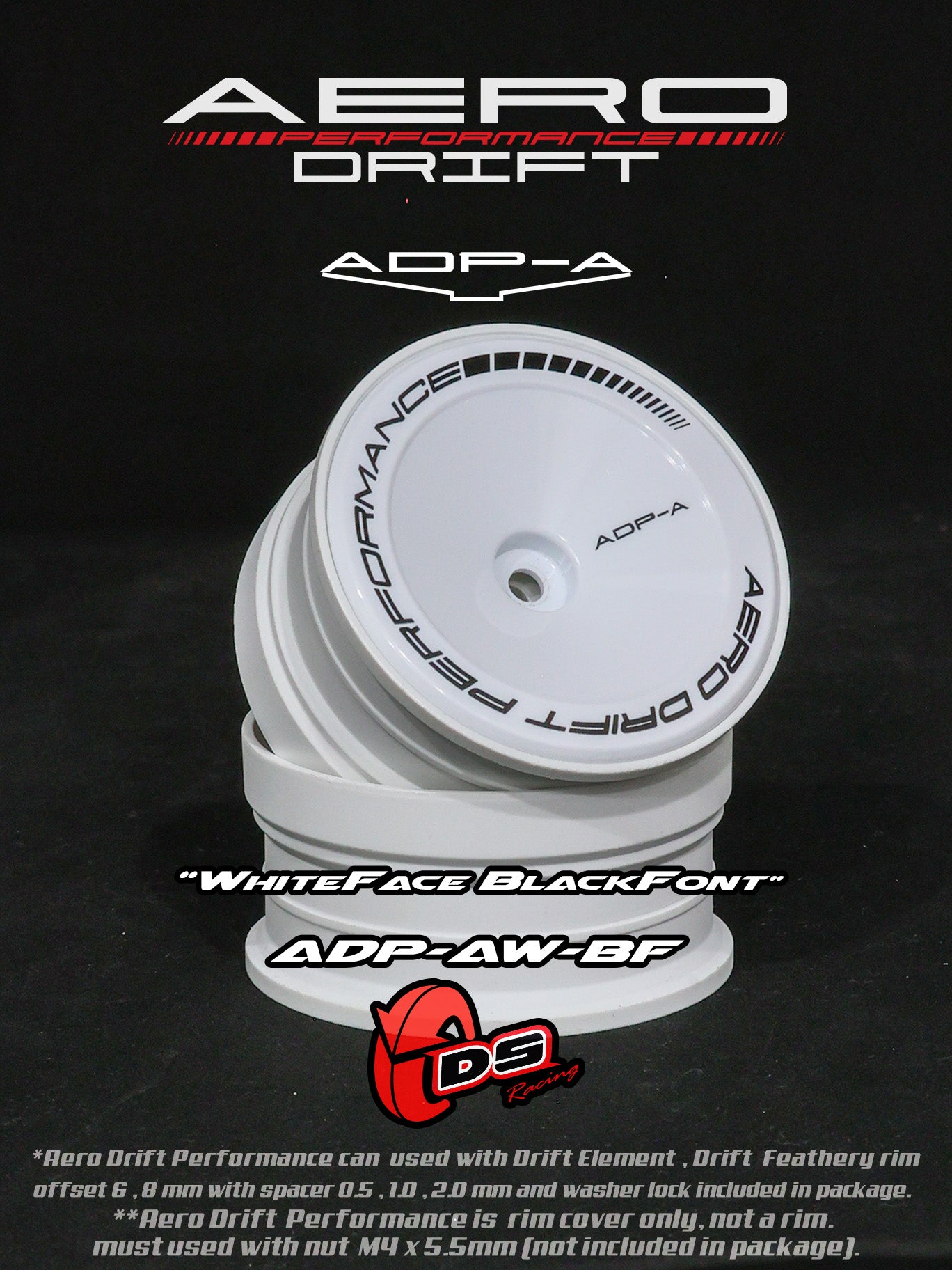 Couvercle aero performance drift pour drift element - Sloped - Blanc - DS Racing - DriftParadiZ