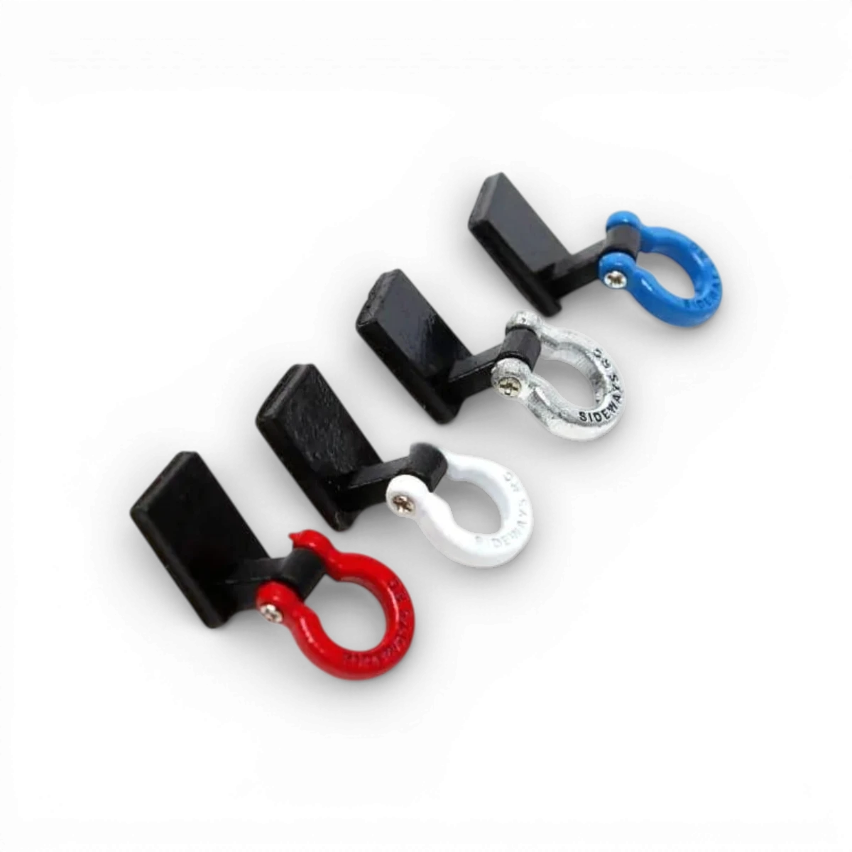 Crochets de customisation pour RC Src Sideways RC, image montrant les détails et la conception des crochets.
