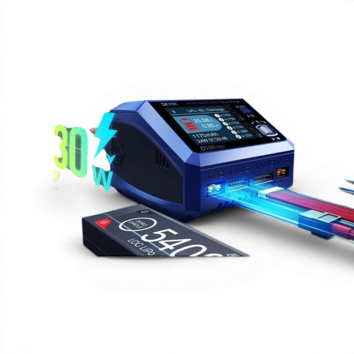 D100 Neo Duo AC/DC chargeur (AC max 100w total - DC 2x100w) - SKYRC - DriftParadiZ