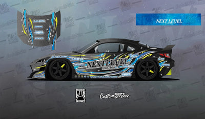 Décoration complète autocollante - Next level blue comos - Basement LAB Graphics - BLG-NLC-P75/08459