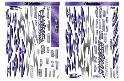 Komplette Aufkleberdekoration – Spirit Gang Lightning Storm Purple – Keller LAB Grafik - BLG-SGLSP-P75