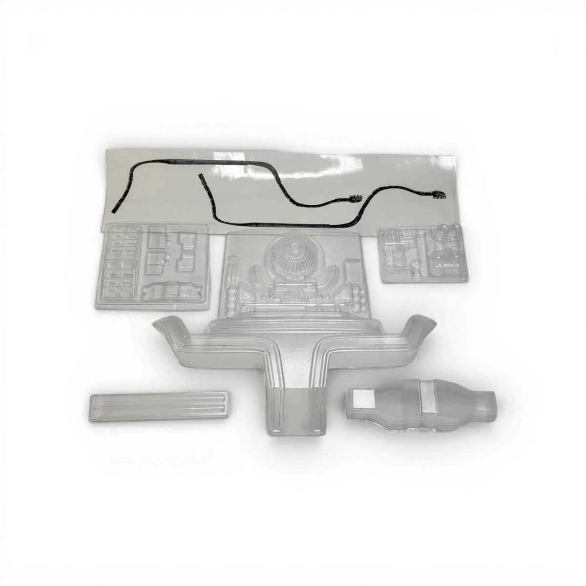 Carrosserie DeLorean BTF Kit de Aplastics RC, finition détaillée pour modeles de voitures radiocommandées.
