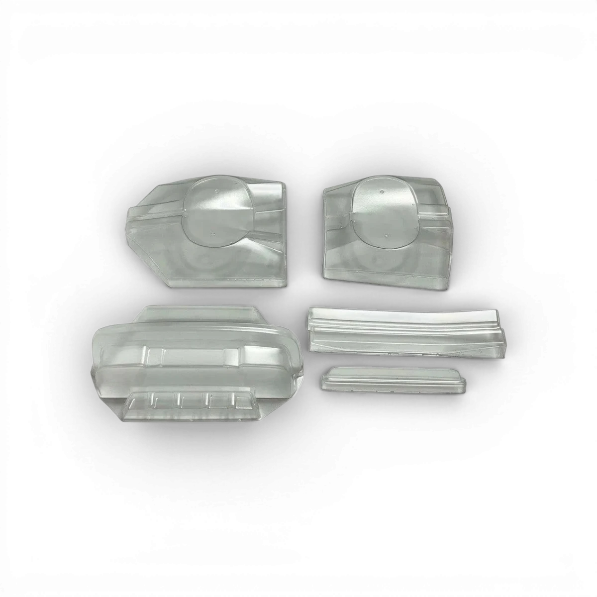 Kit de carrosserie Delorean grand modèle Aplastics RC, finition détaillée et design emblématique pour voiture RC.