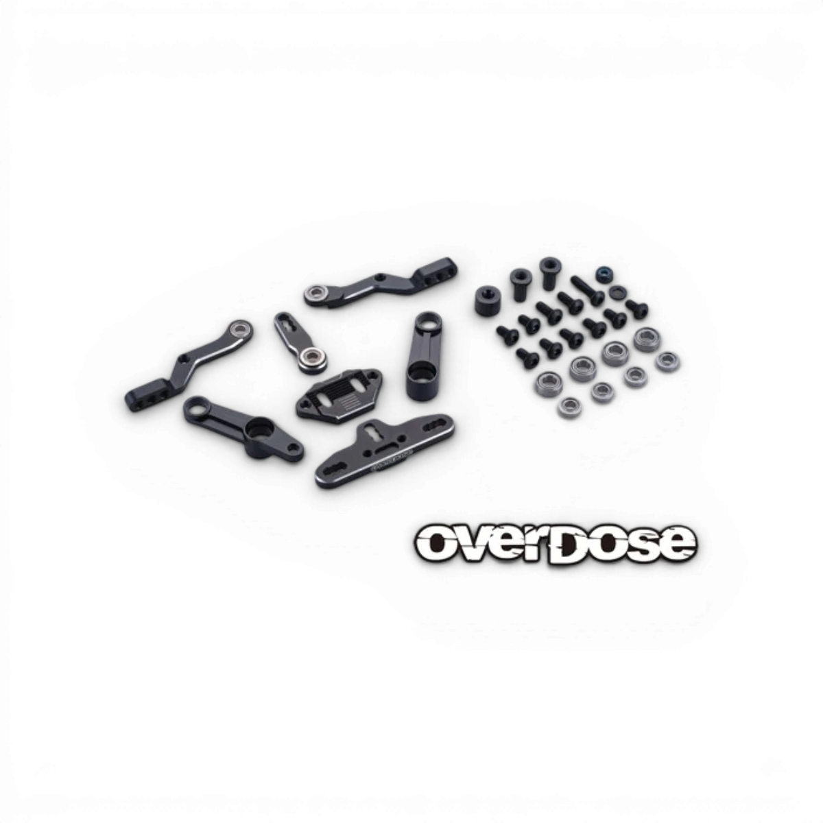 Ciseaux de direction triple liens Type 2 Overdose, pièce détachée pour drift, montrant la pièce en détail.