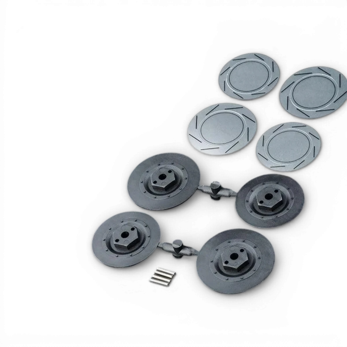 Disques de frein Max Speed Technology pour pièces détachées, vue en gros plan avec surface en métal.