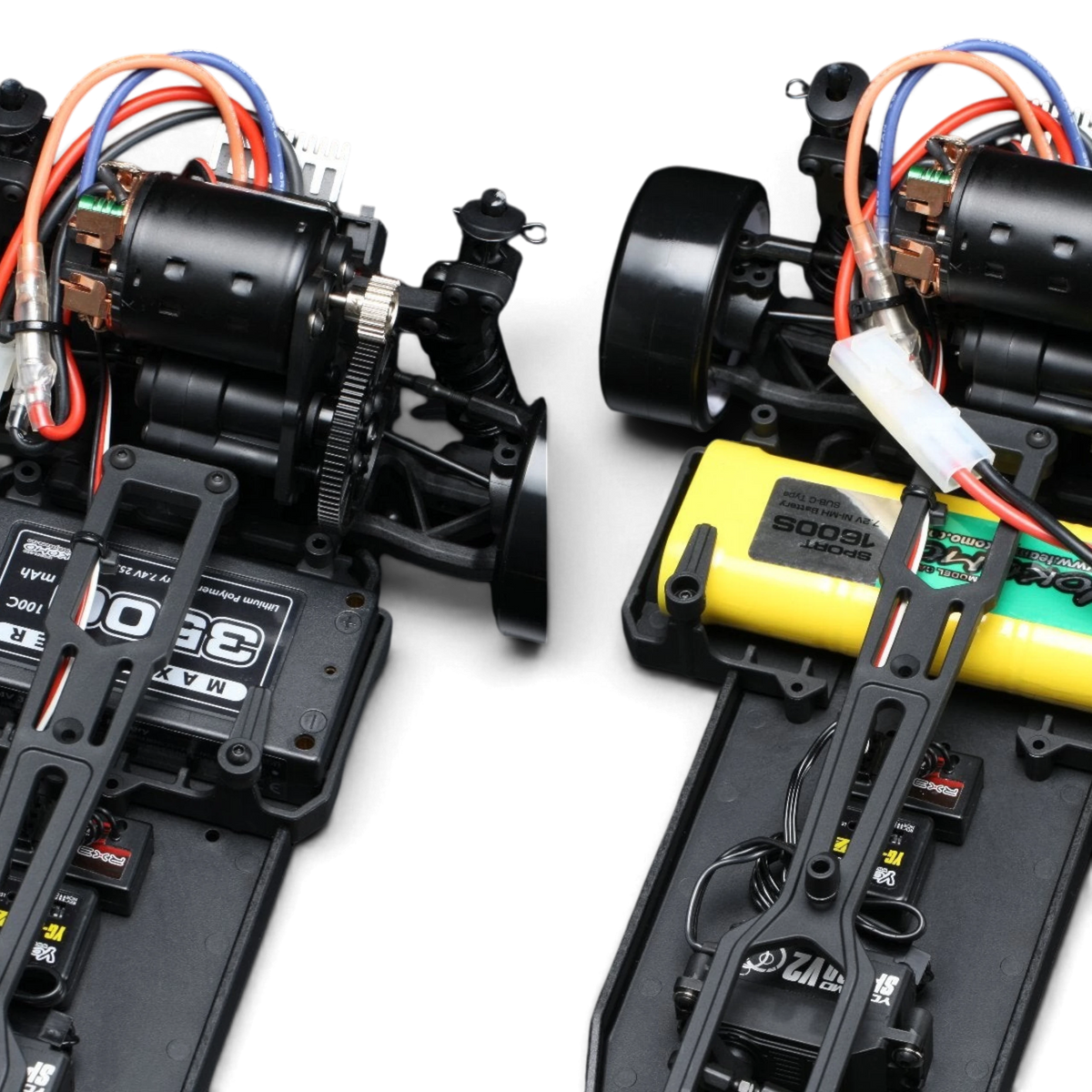 Châssis RC Drift RWD 1/10 Yokomo RD2.0 assemblé par DriftParadiZ avec moteur électrique et batterie