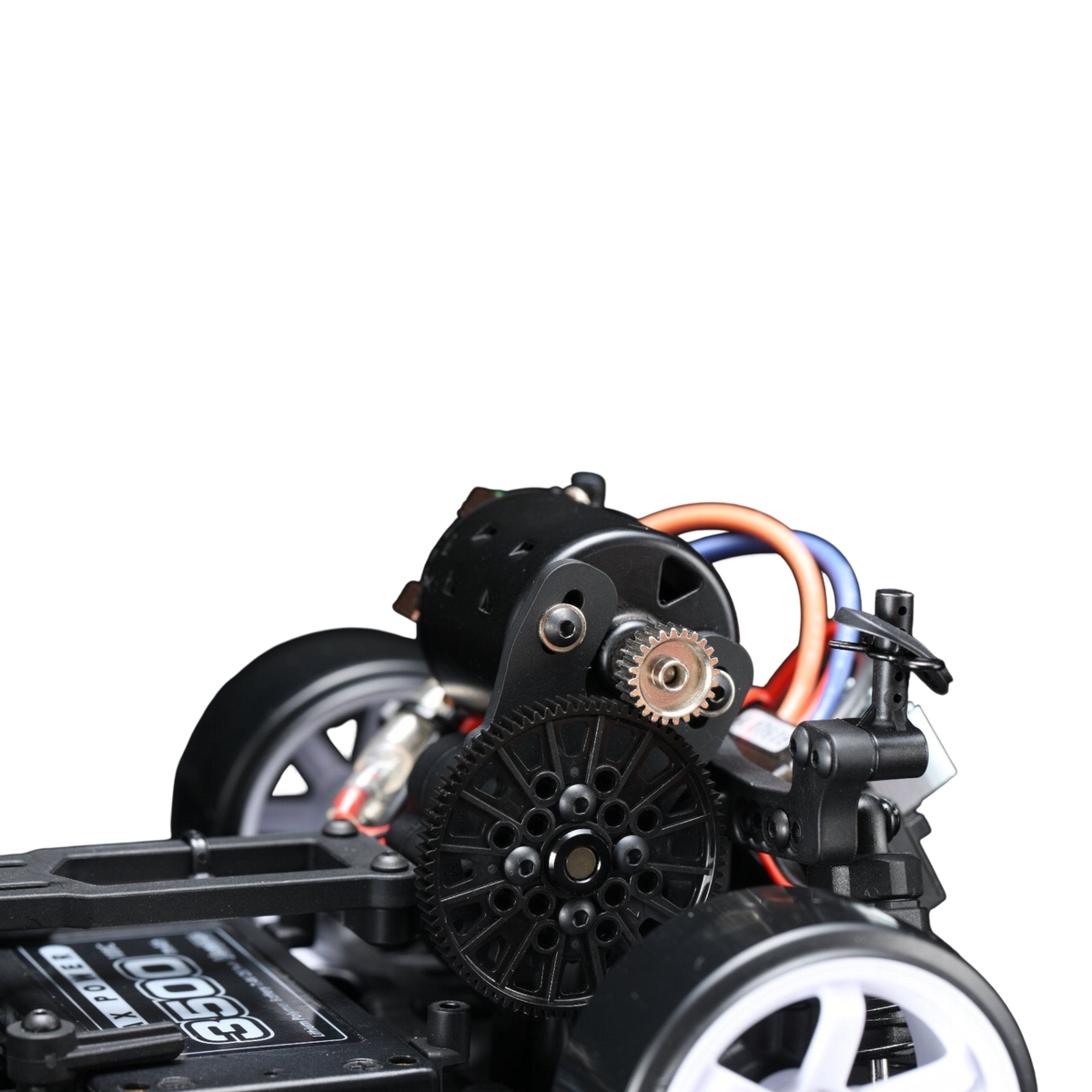 Châssis DriftParadiZ Yokomo RD2.0 assemblé pour voiture RC drift 1/10 avec moteur électrique et transmission apparente