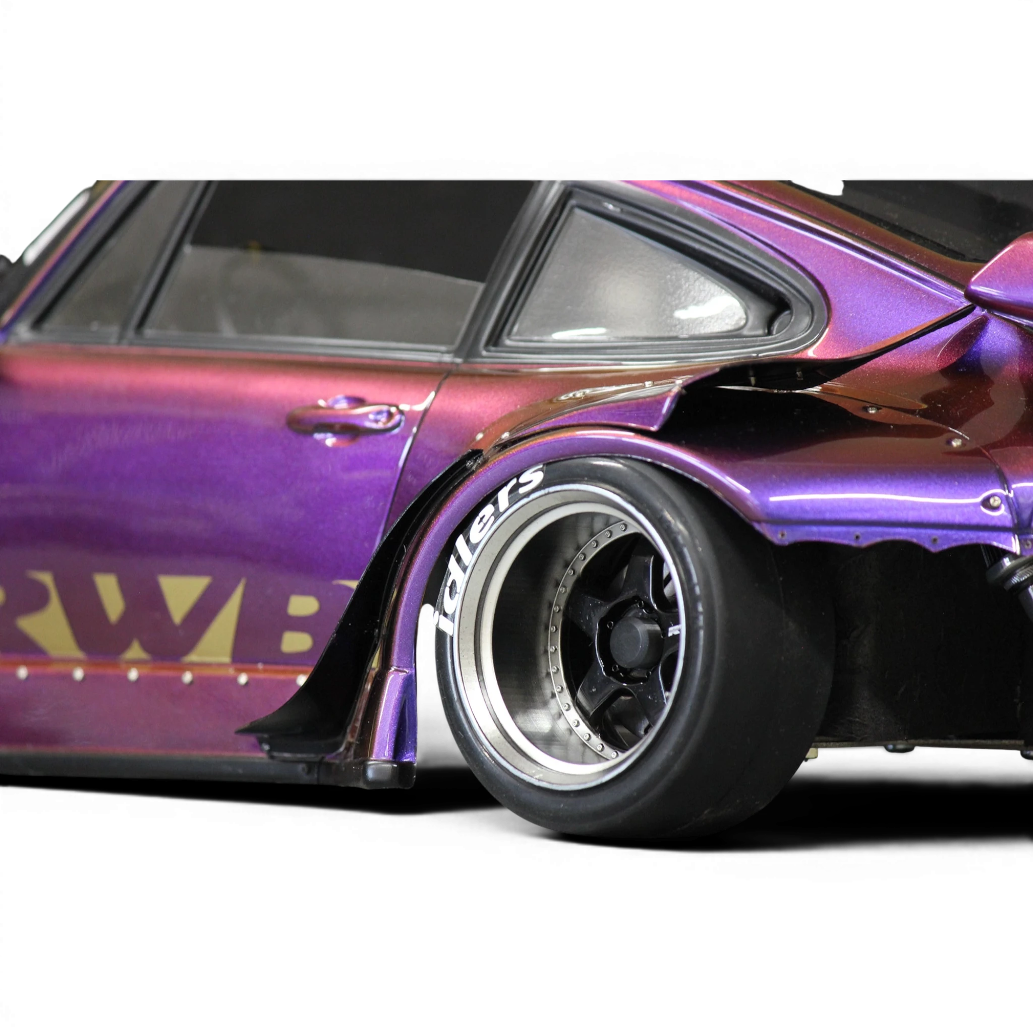 Autocollants de pneus DriftParadiZ Idlers blancs sur pneu de voiture RC drift violette style RWB