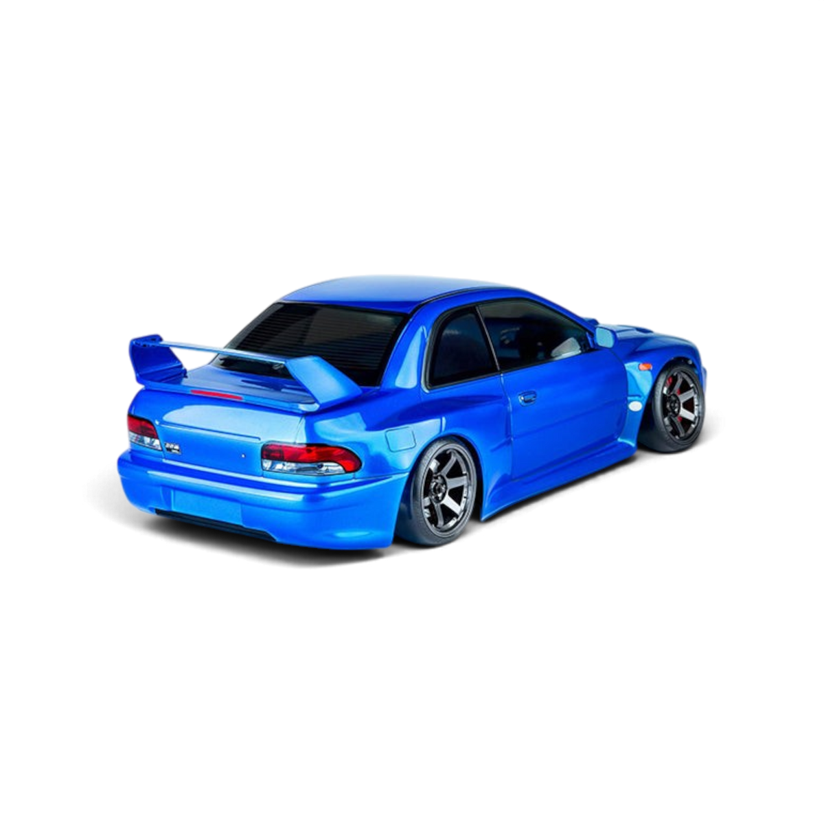 Carrosserie DriftParadiZ 22B bleue pour voiture RC 1/10 avec aileron arrière et largeur de 195 mm