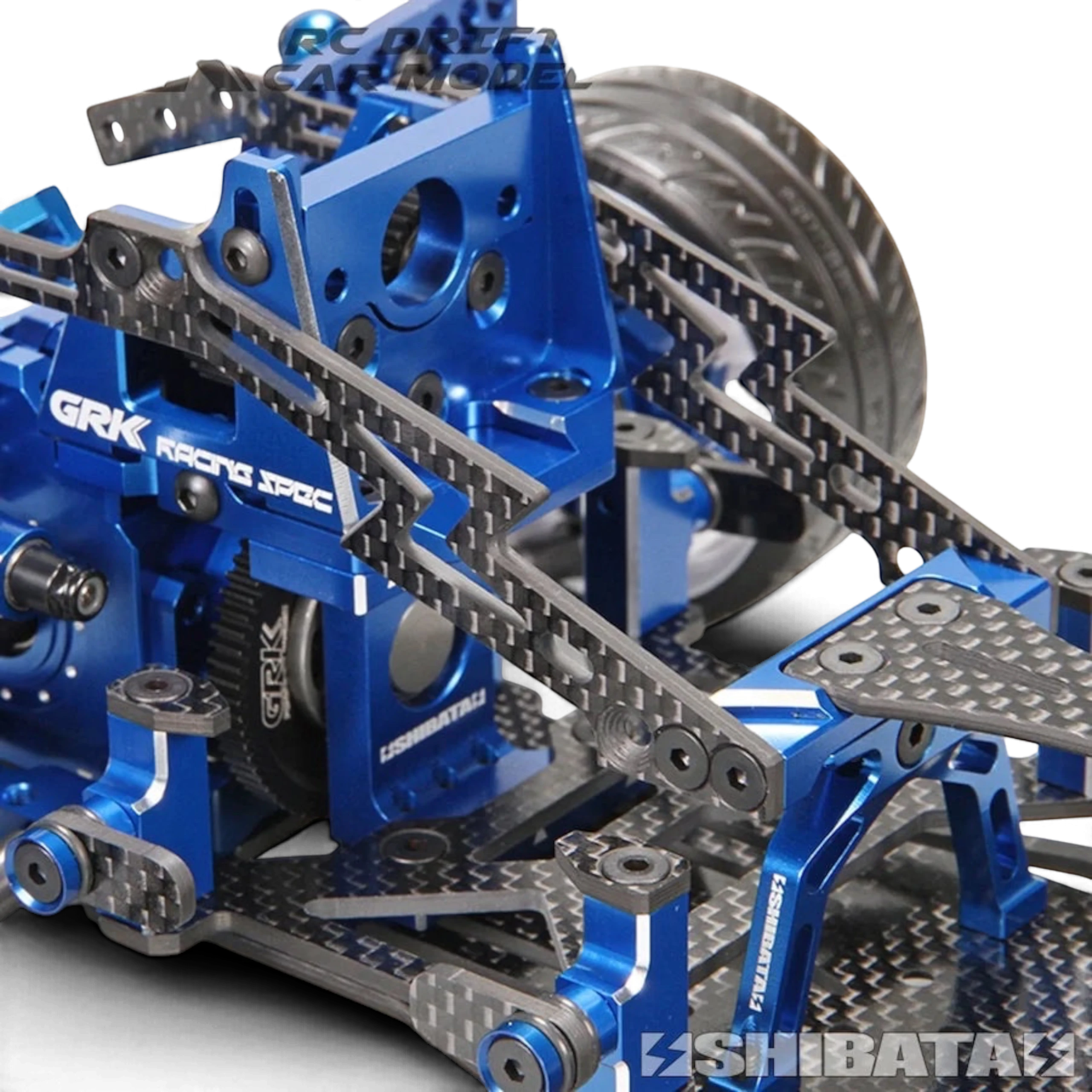Châssis DriftParadiZ SHIBATA GRK5-R Championship Edition en aluminium bleu et fibre de carbone pour voiture RC