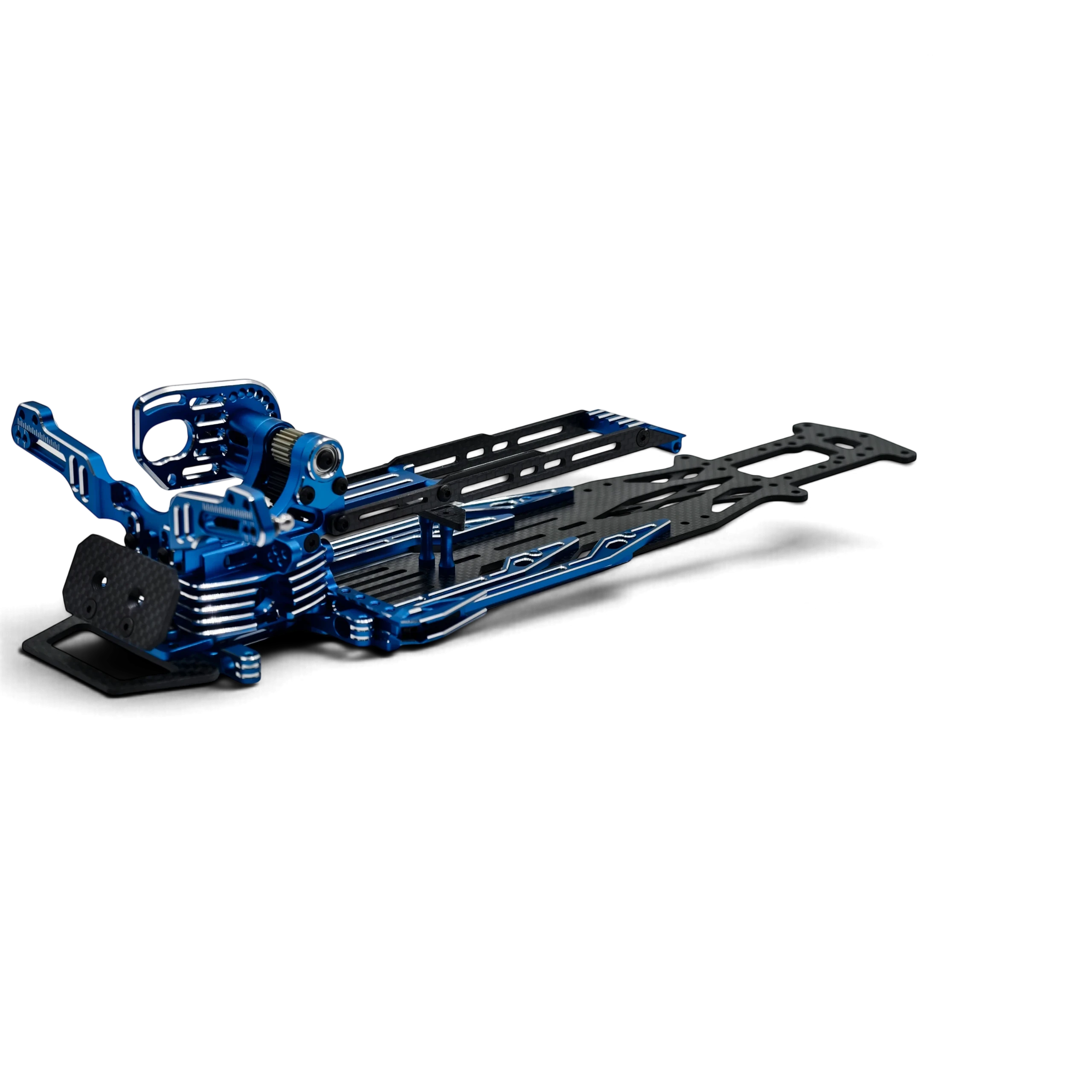 Kit de conversion châssis SV2 Rhino Racing bleu en aluminium et carbone vendu par DriftParadiZ