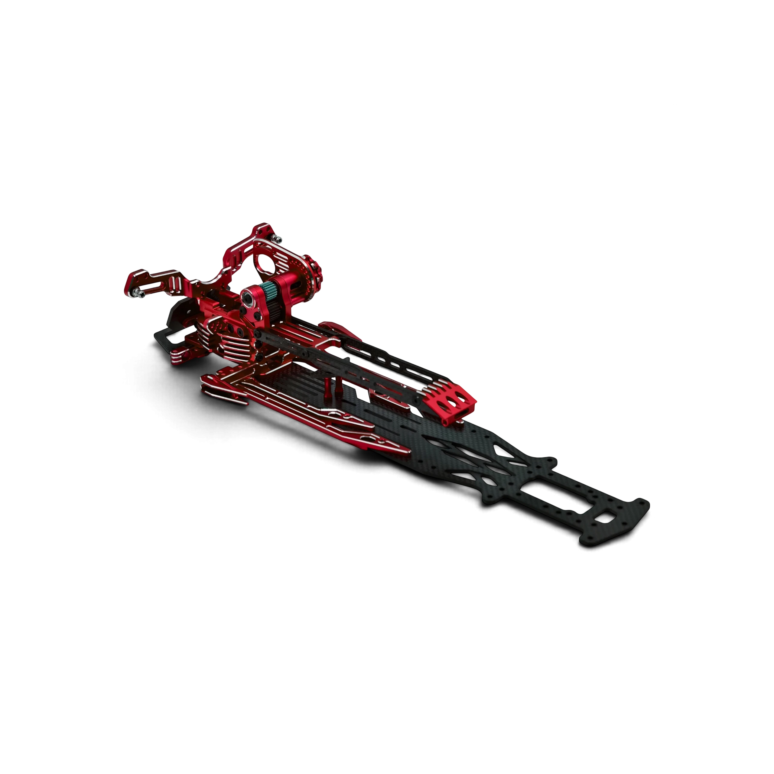 Kit de conversion châssis SV2 Rhino Racing rouge en aluminium et carbone pour voiture RC DriftParadiZ