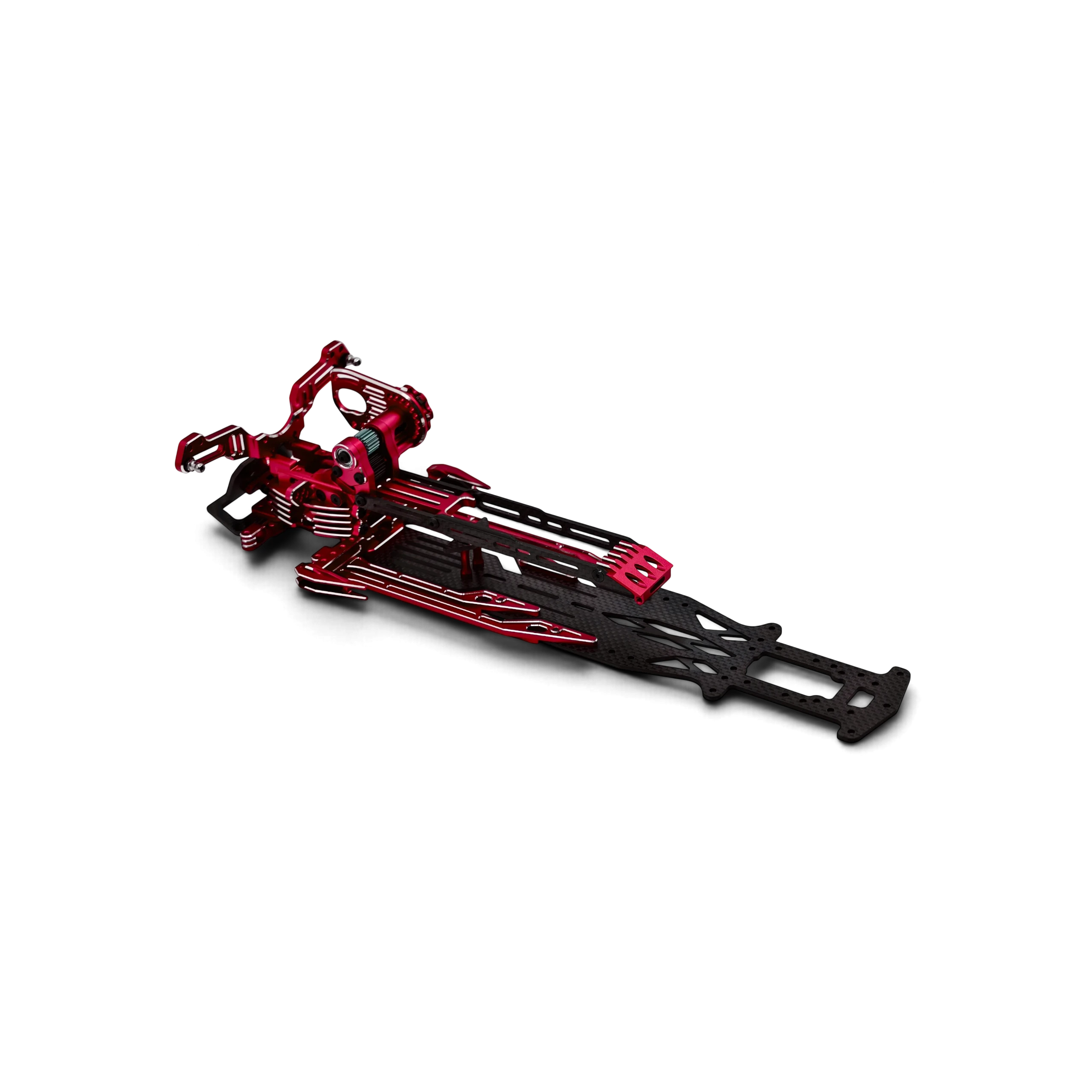 Kit de conversion châssis SV2 Rhino Racing DriftParadiZ avec platine en carbone et composants en aluminium rouge