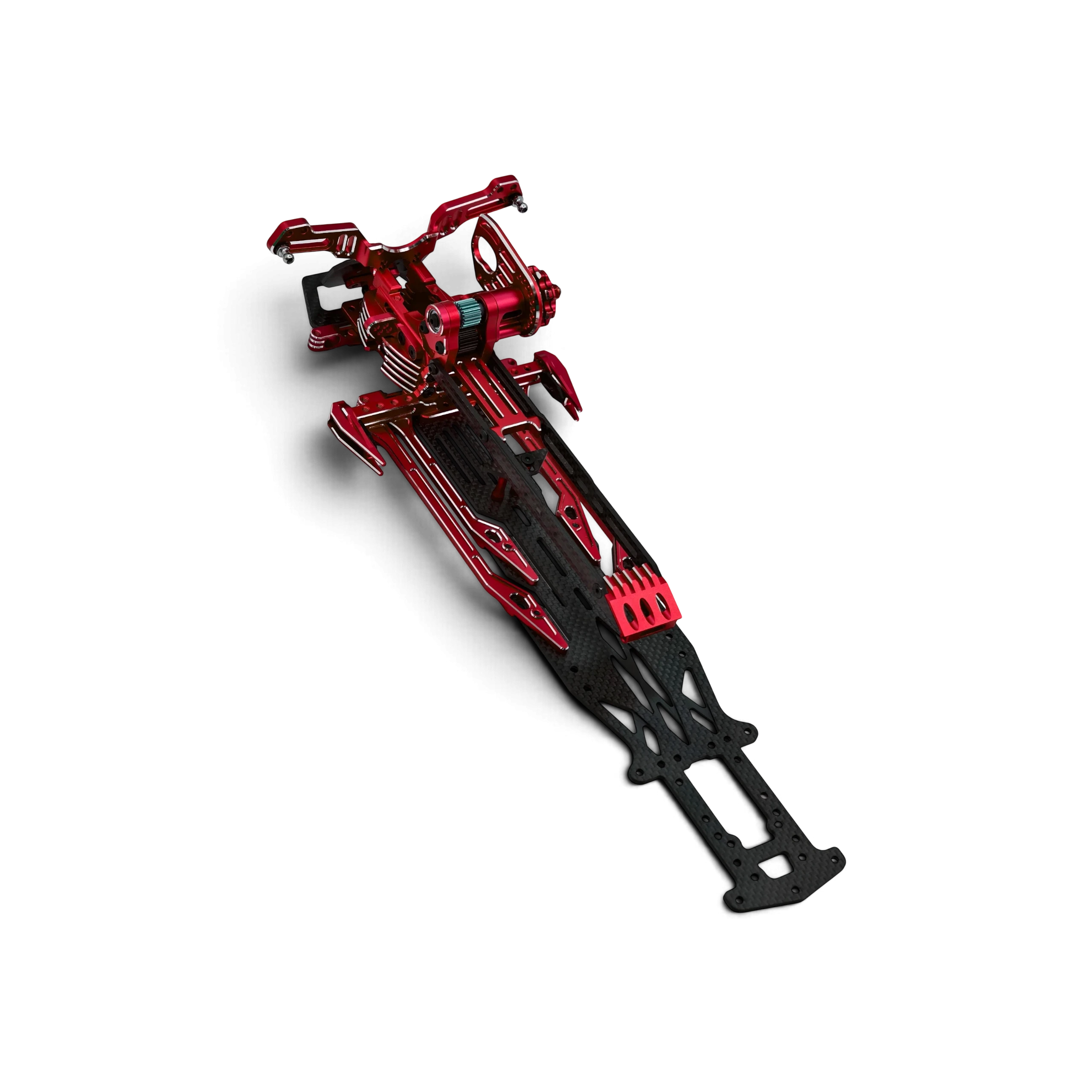 Kit de conversion châssis SV2 Rhino Racing DriftParadiZ avec platine en carbone et composants en aluminium rouge