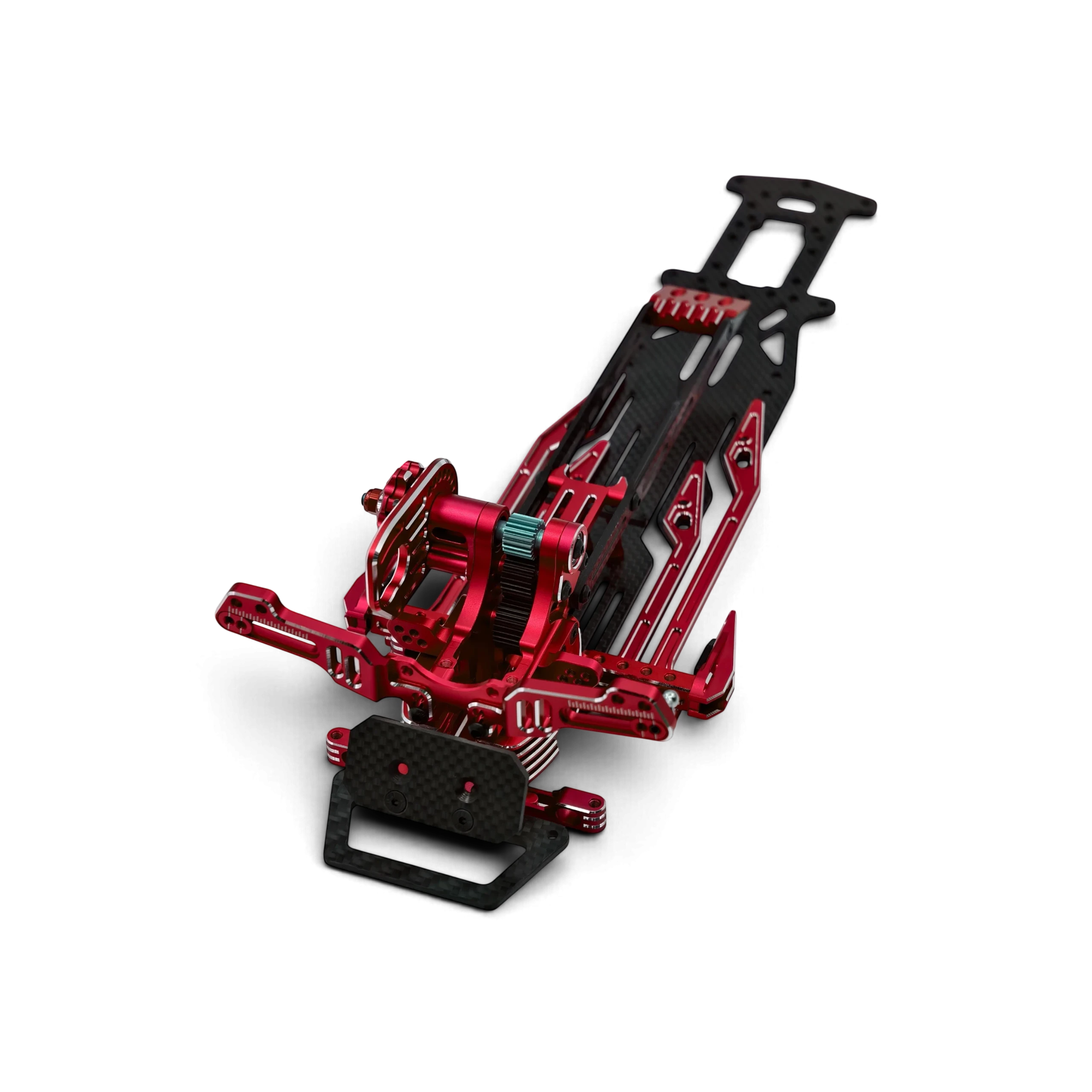 Kit de conversion châssis SV2 Rhino Racing par DriftParadiZ avec platine carbone et pièces en aluminium rouge