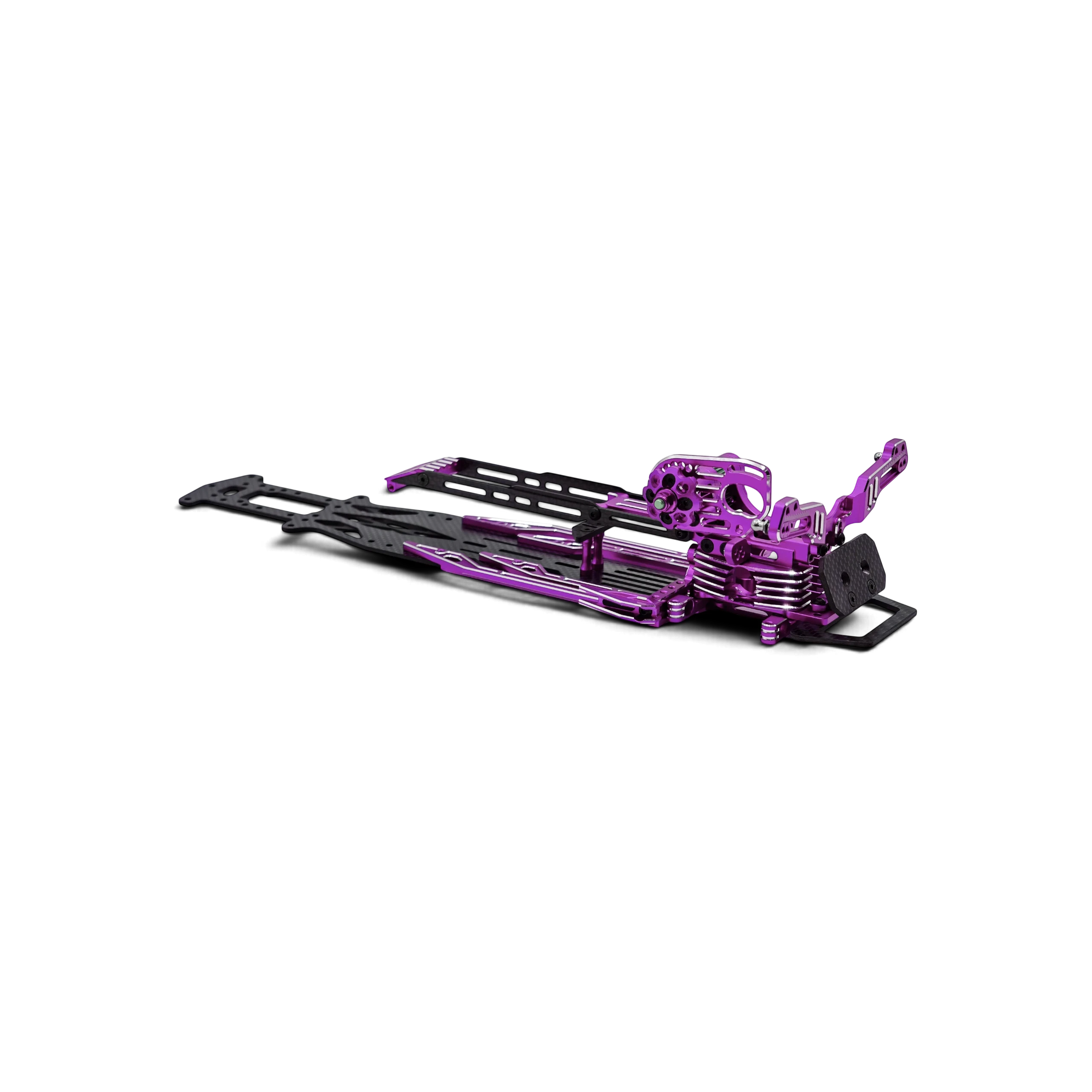 Kit de conversion châssis SV2 Rhino Racing violet en carbone pour voiture RC drift, vendu par DriftParadiZ