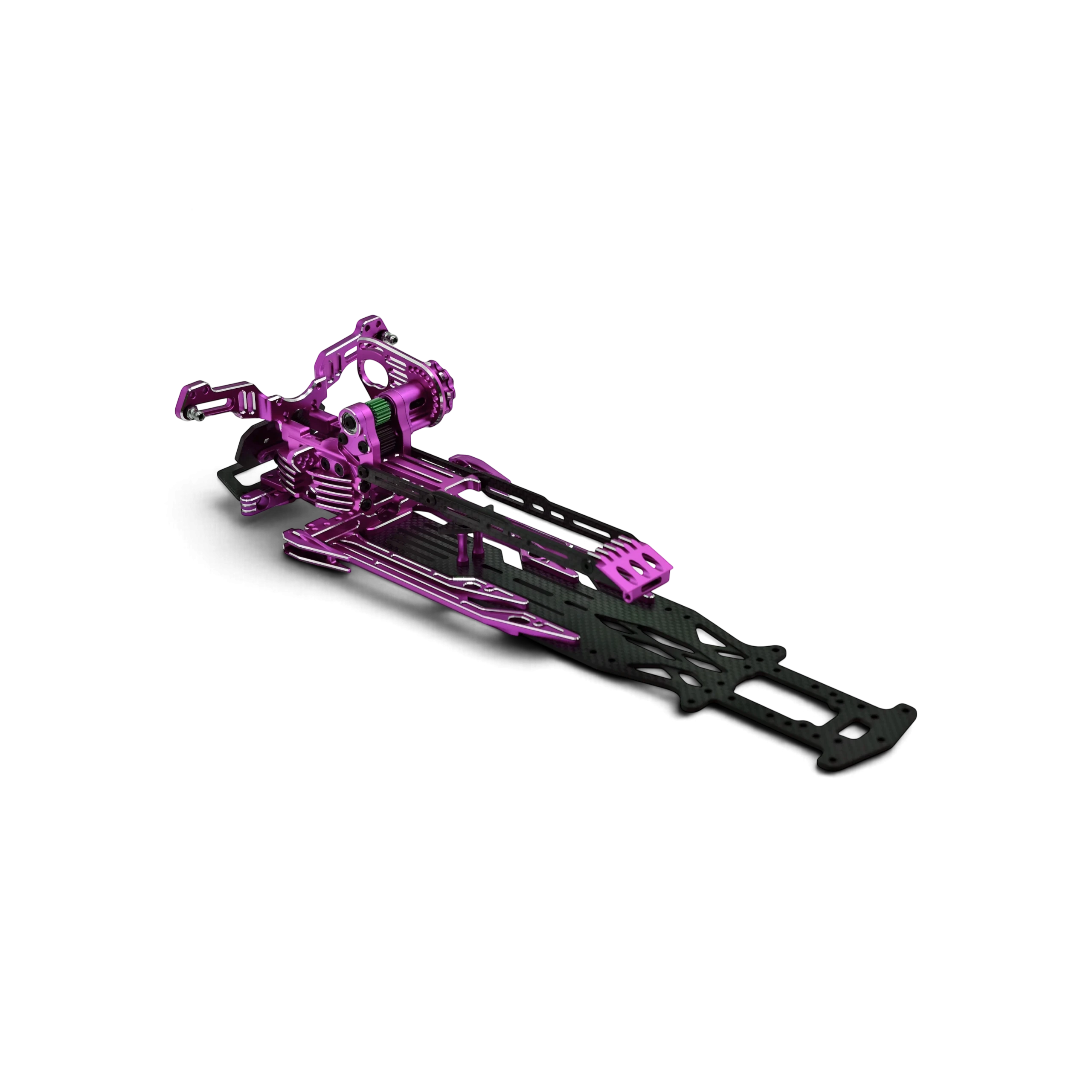 Kit de conversion châssis SV2 Rhino Racing violet avec platine inférieure en carbone pour voiture RC DriftParadiZ