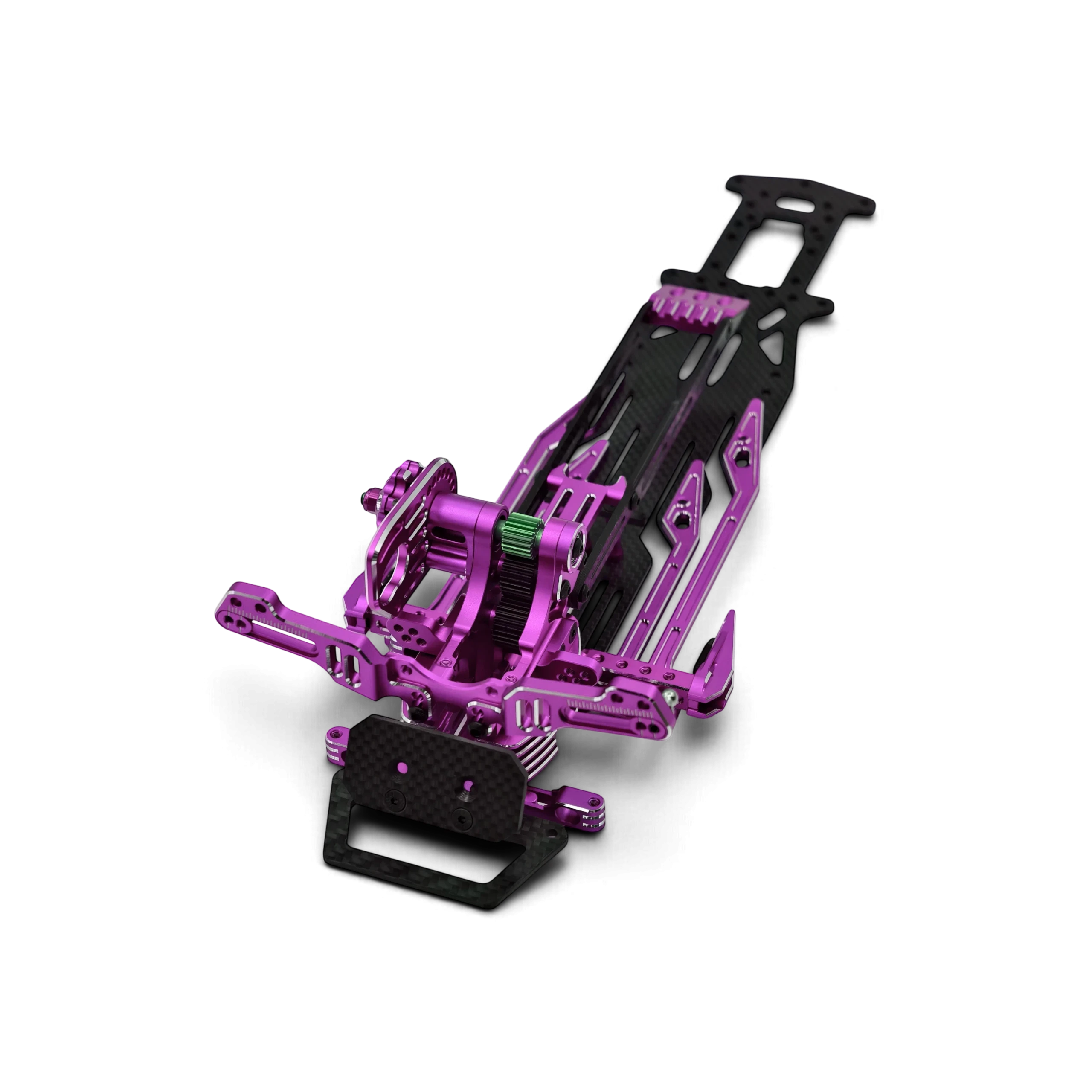 Kit de conversion châssis SV2 Rhino Racing violet en carbone pour voiture RC Drift vendu par DriftParadiZ