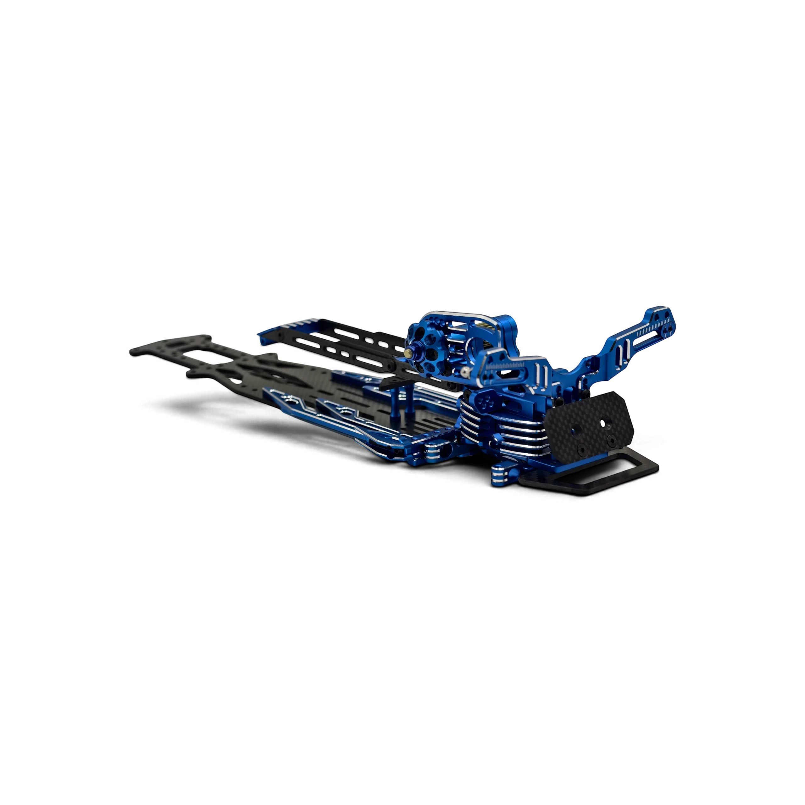 Kit de conversion châssis SV2 Rhino Racing bleu avec platine inférieure en carbone pour voiture RC DriftParadiZ
