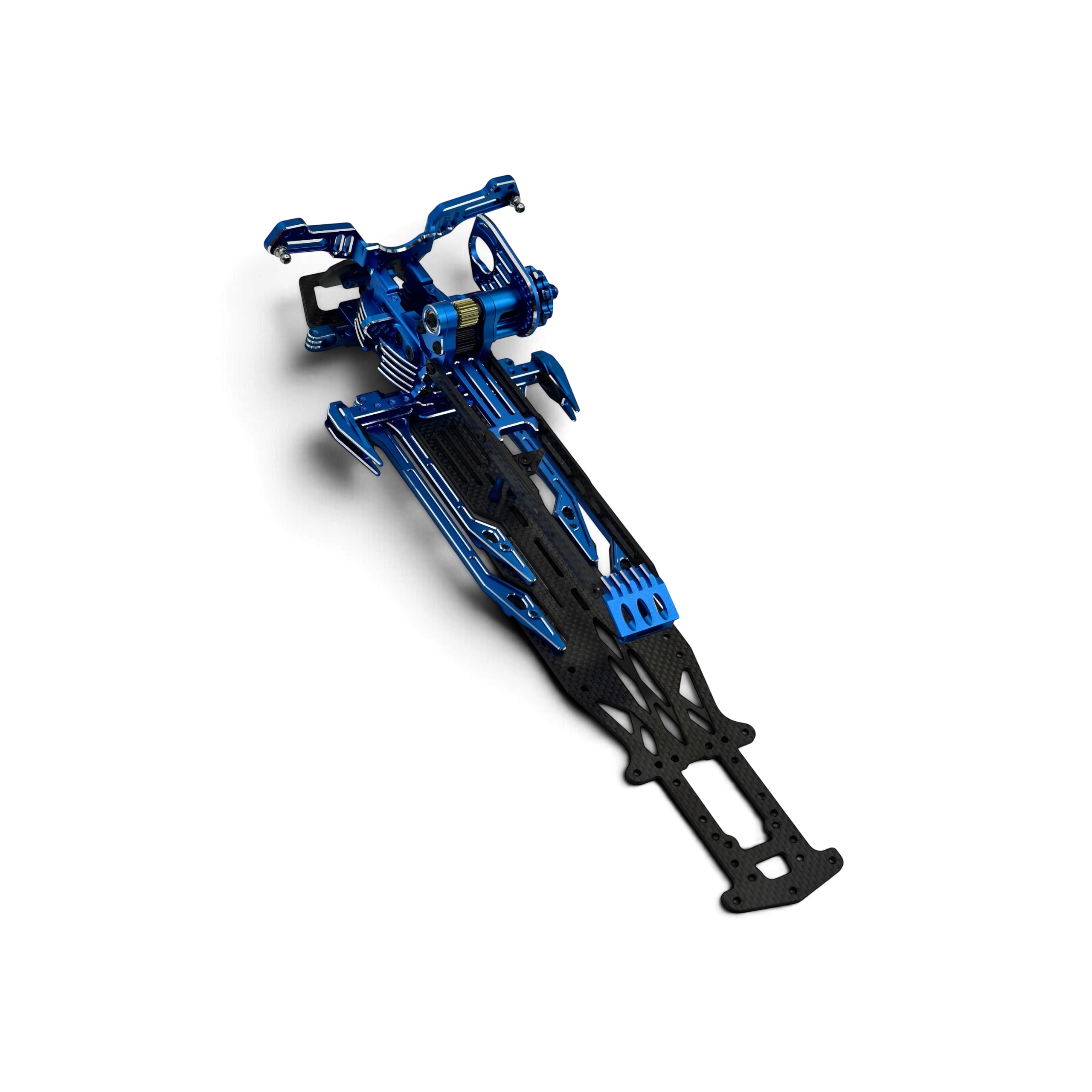 Kit de conversion châssis SV2 Rhino Racing bleu avec platine inférieure en carbone pour voiture RC DriftParadiZ
