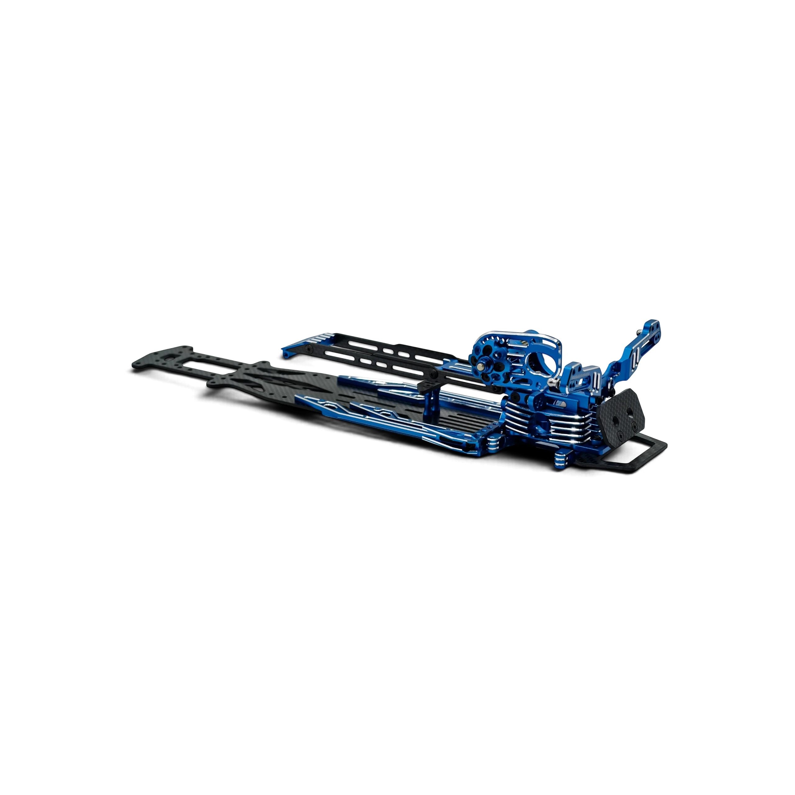 Kit de conversion châssis SV2 Rhino Racing DriftParadiZ avec platine carbone et transmission bleue en aluminium