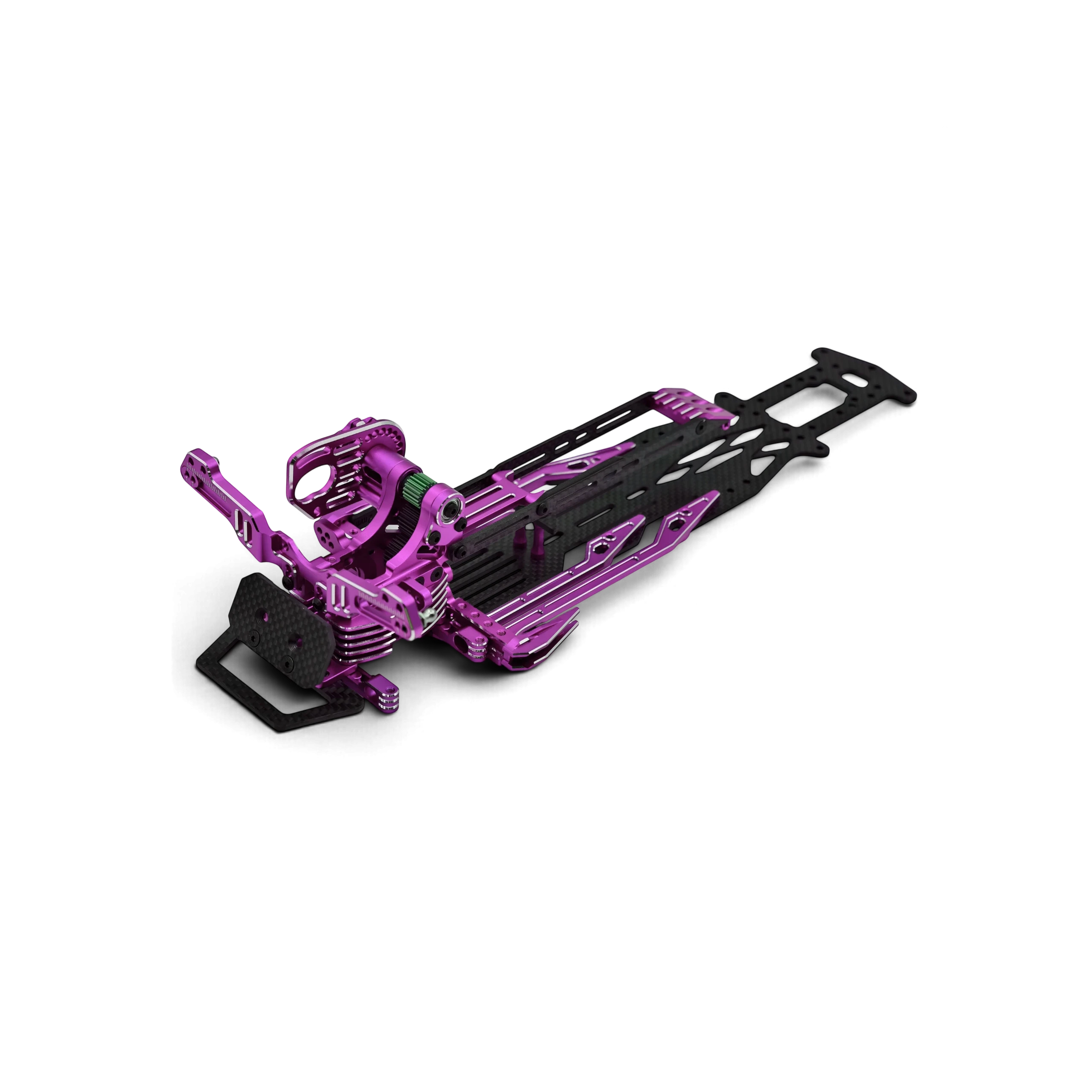 Kit de conversion châssis SV2 Rhino Racing violet avec platine inférieure en carbone pour voiture RC DriftParadiZ