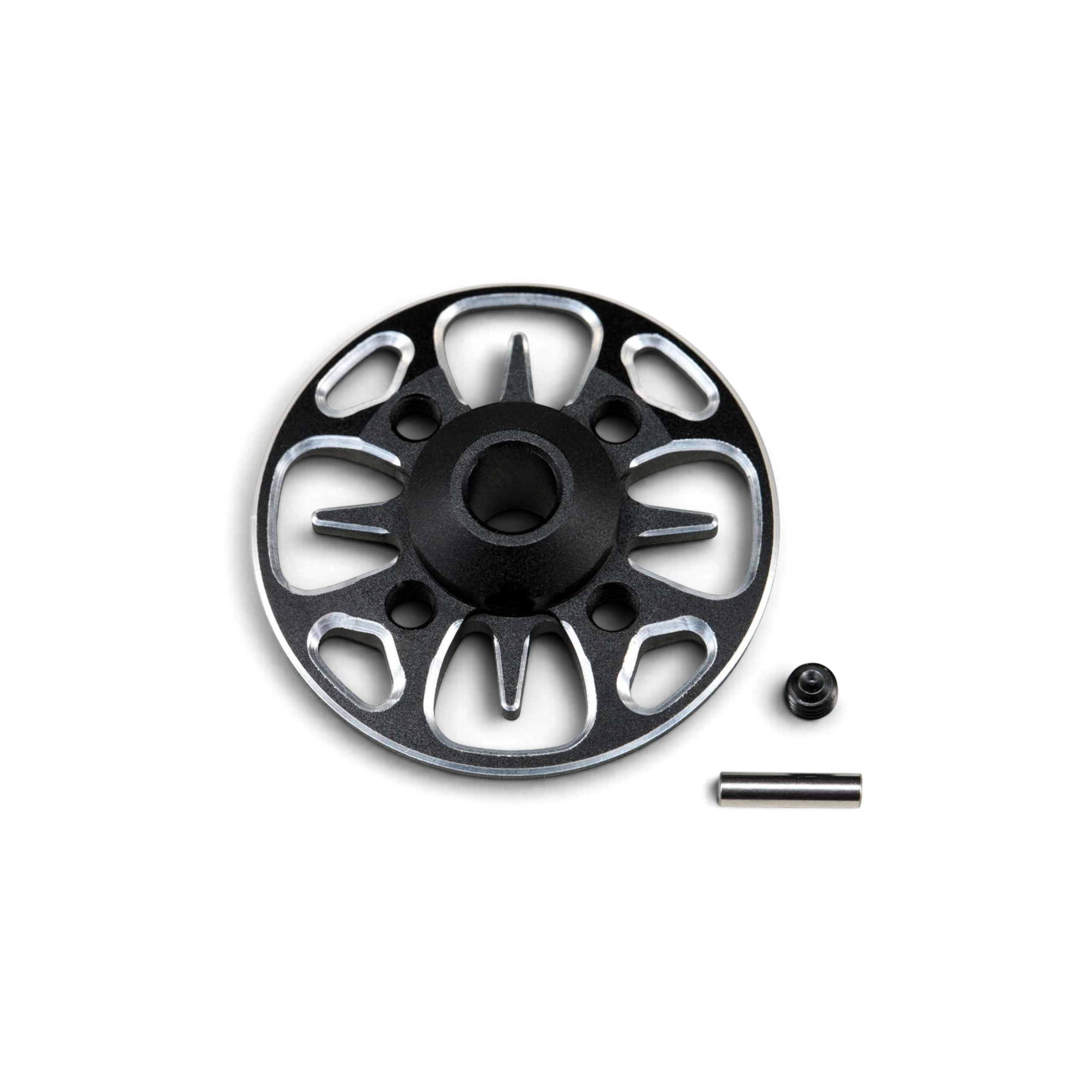 Moyeu de couronne allégé en aluminium noir DriftParadiZ pour châssis RC Yokomo RD, SD et MD
