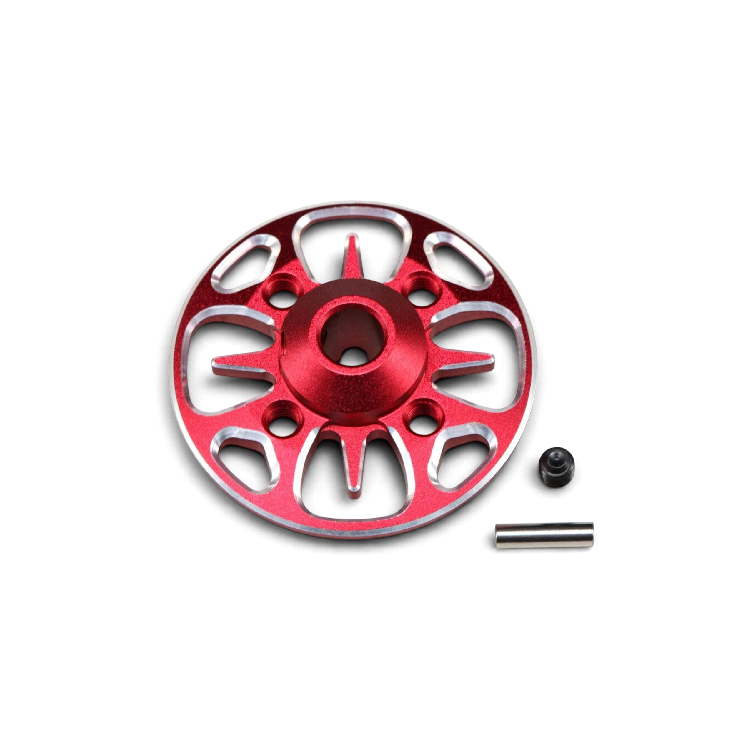 Moyeu de couronne allégé en aluminium rouge DriftParadiZ pour châssis RC RD, SD et MD