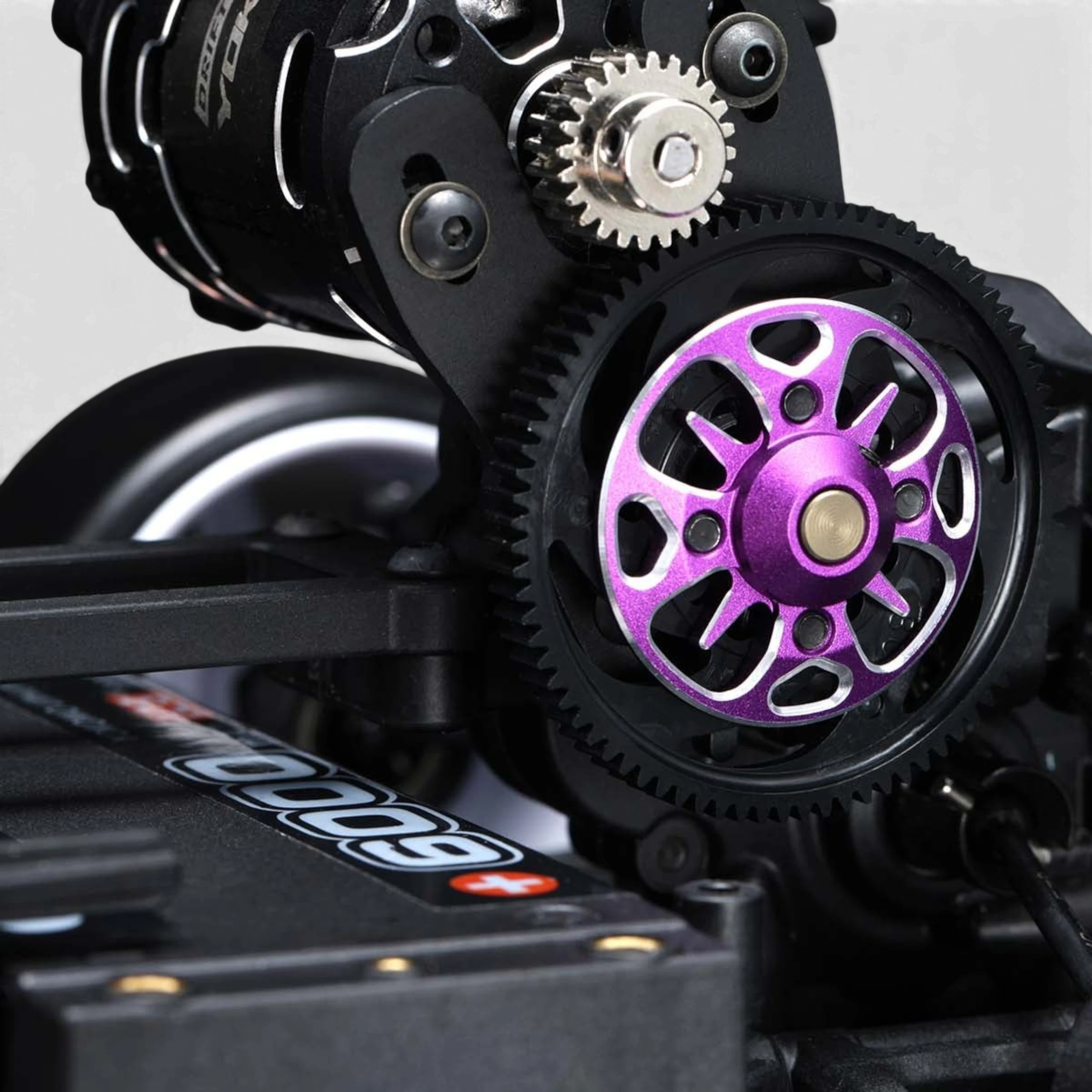 Moyeu de couronne allégé DriftParadiZ en aluminium violet pour châssis RC Yokomo RD, SD et MD