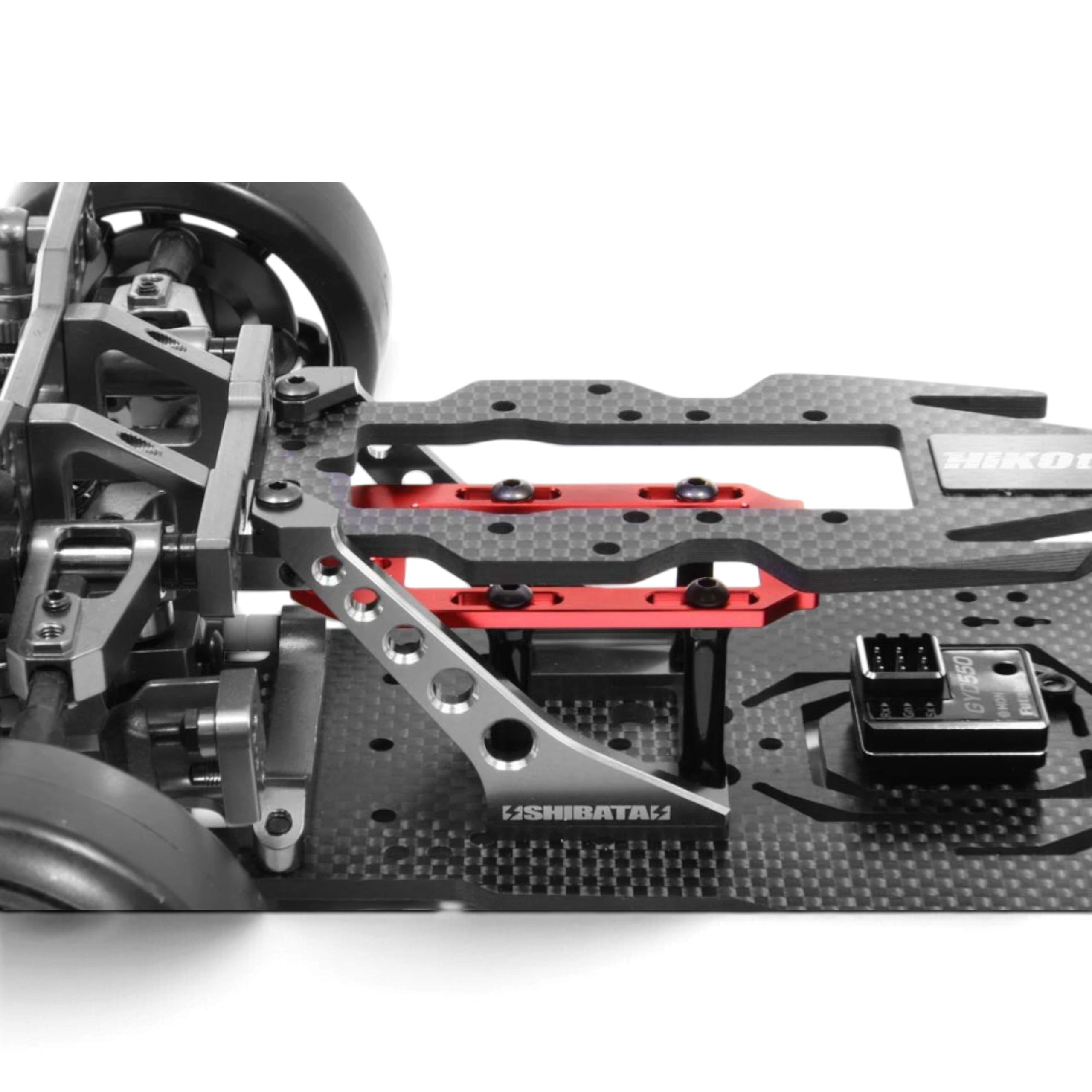 Plaque de support servo en aluminium rouge DriftParadiZ pour châssis RC Barbara et SHIBATA GRK5