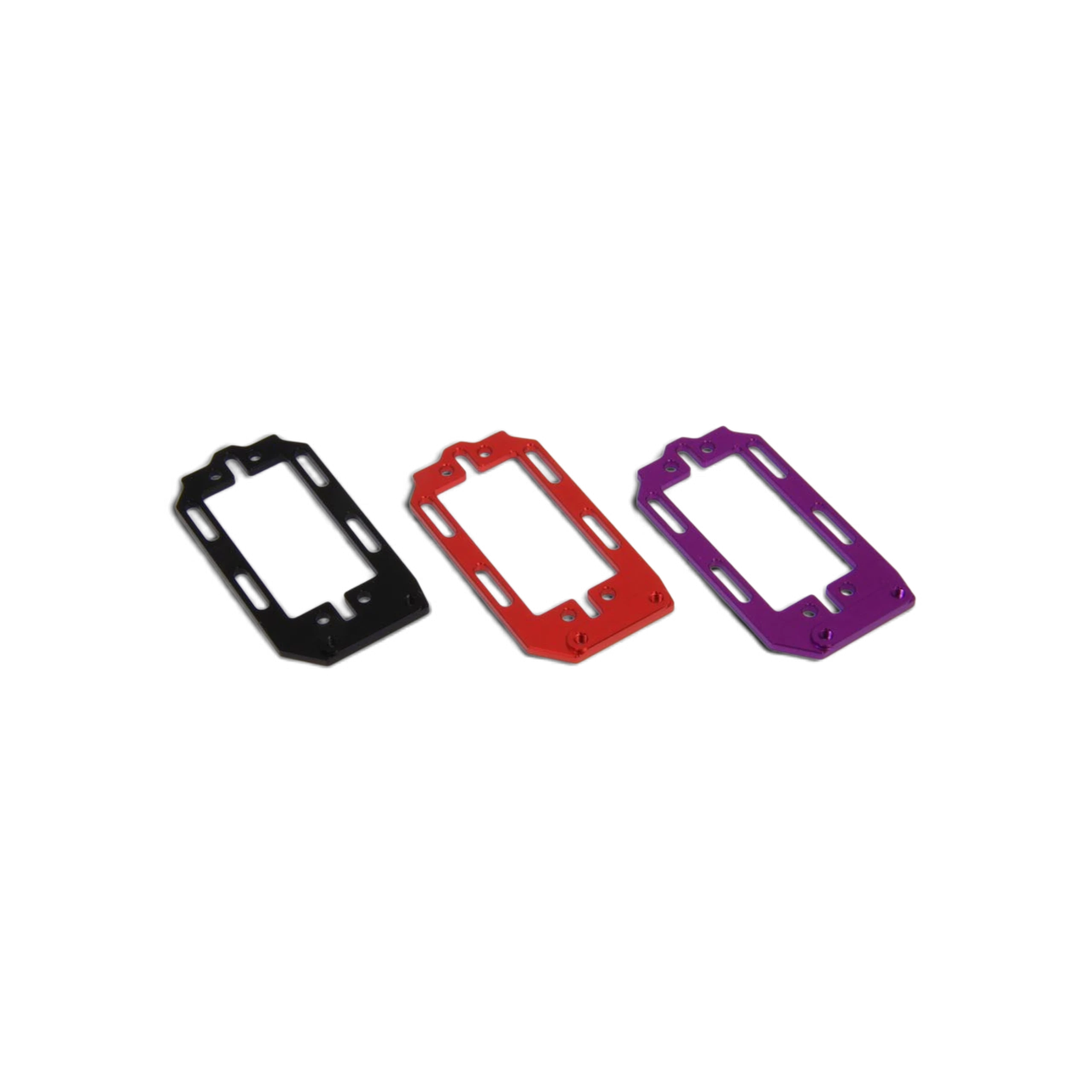 Plaques de support servo en aluminium DriftParadiZ pour Barbara et GRK5 en noir, rouge et violet