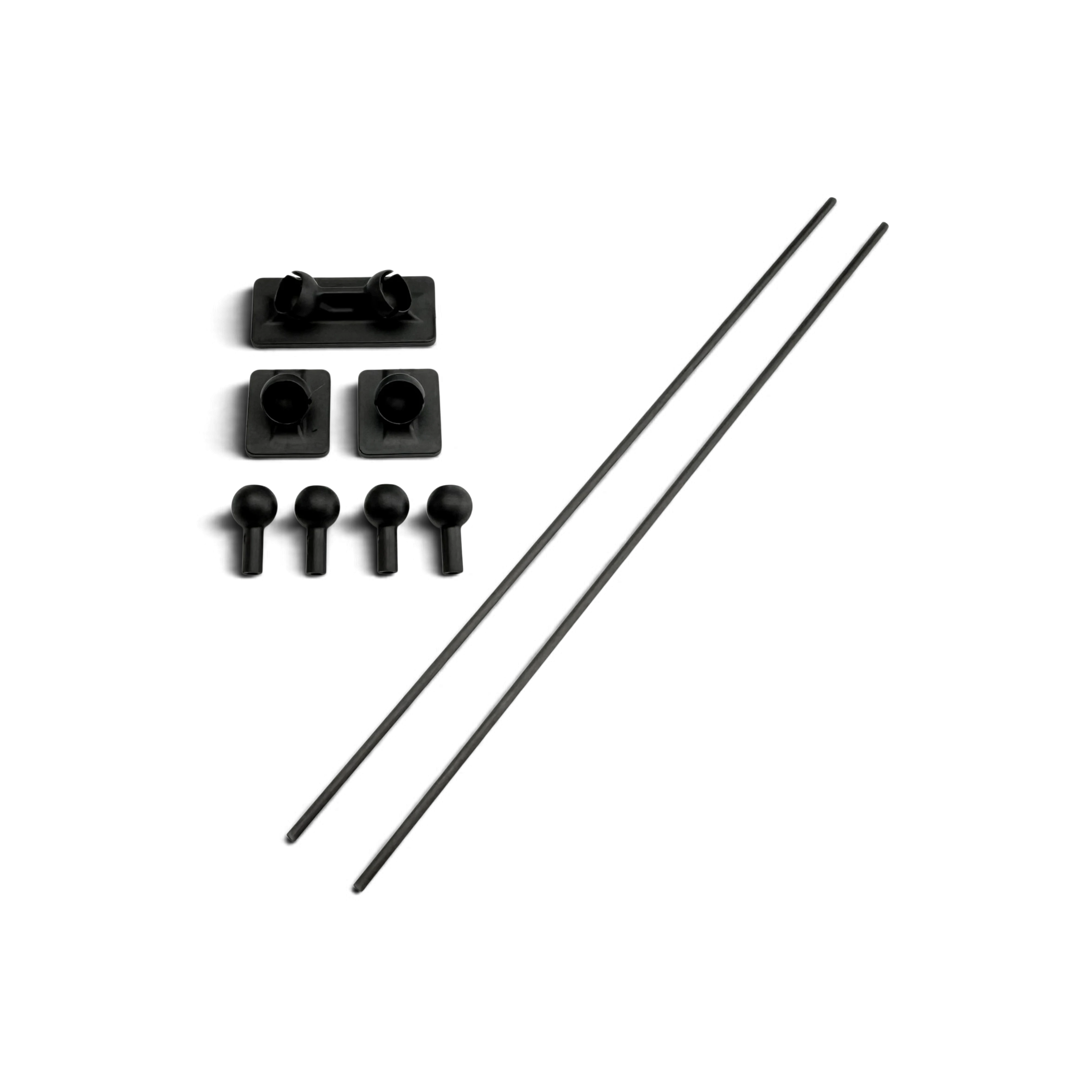 Kit de renfort de carrosserie DriftParadiZ 8810 STYLE avec tiges en carbone et supports en résine noirs