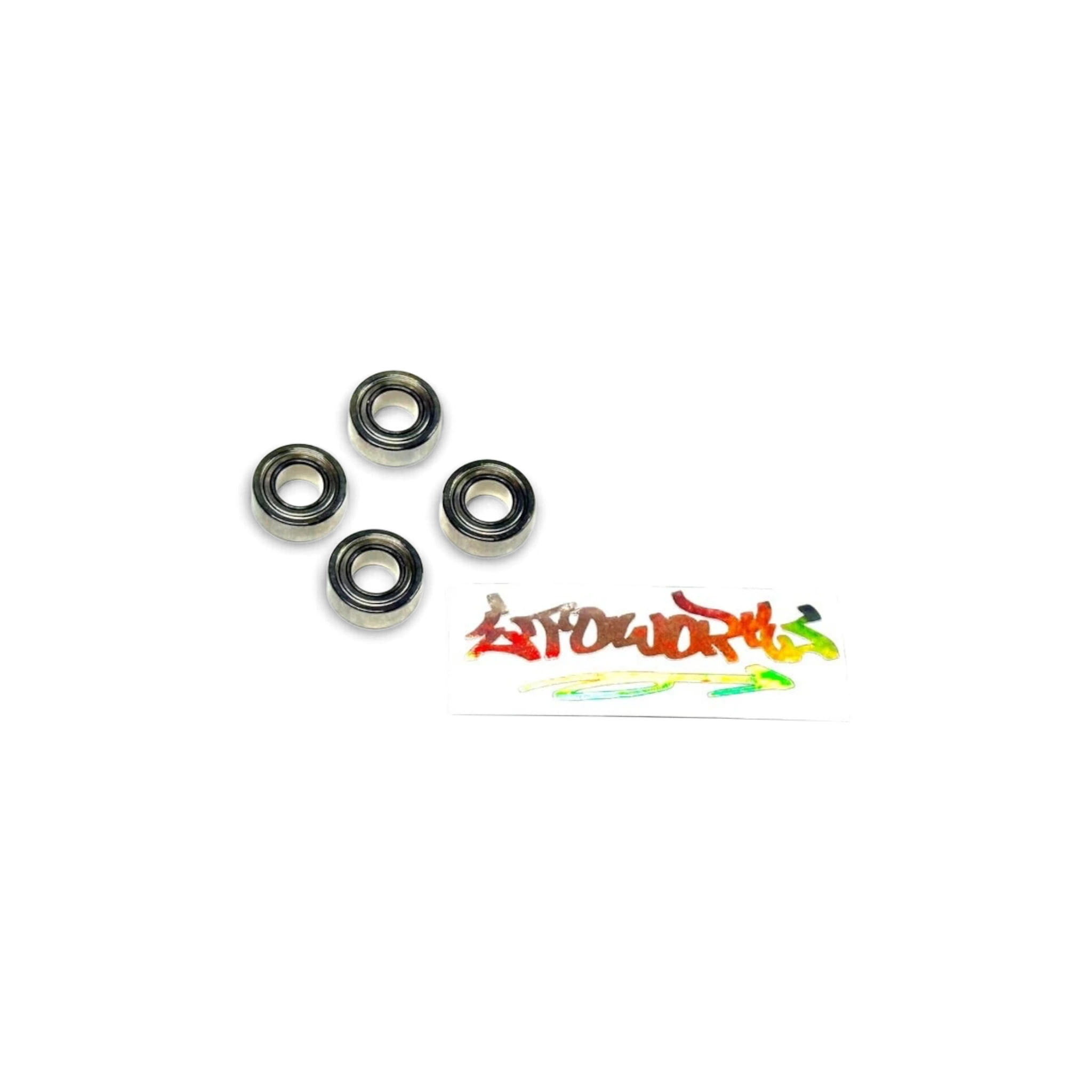 Lot de quatre roulements haute précision DriftParadiZ 1050 en métal avec autocollant de la marque