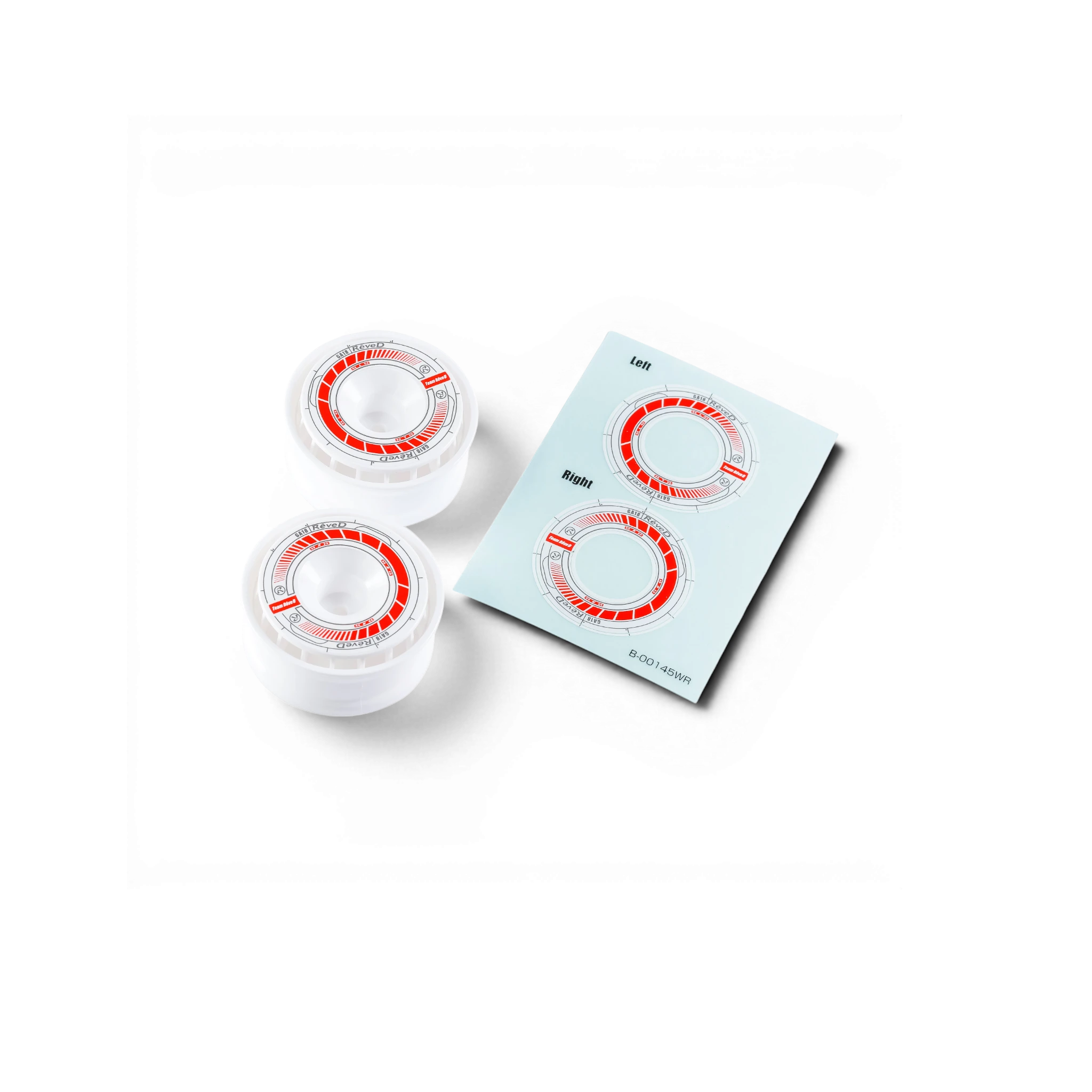 Stickers DriftParadiZ pour jantes RC RW-GA18, autocollants prédécoupés rouges et blancs style racing