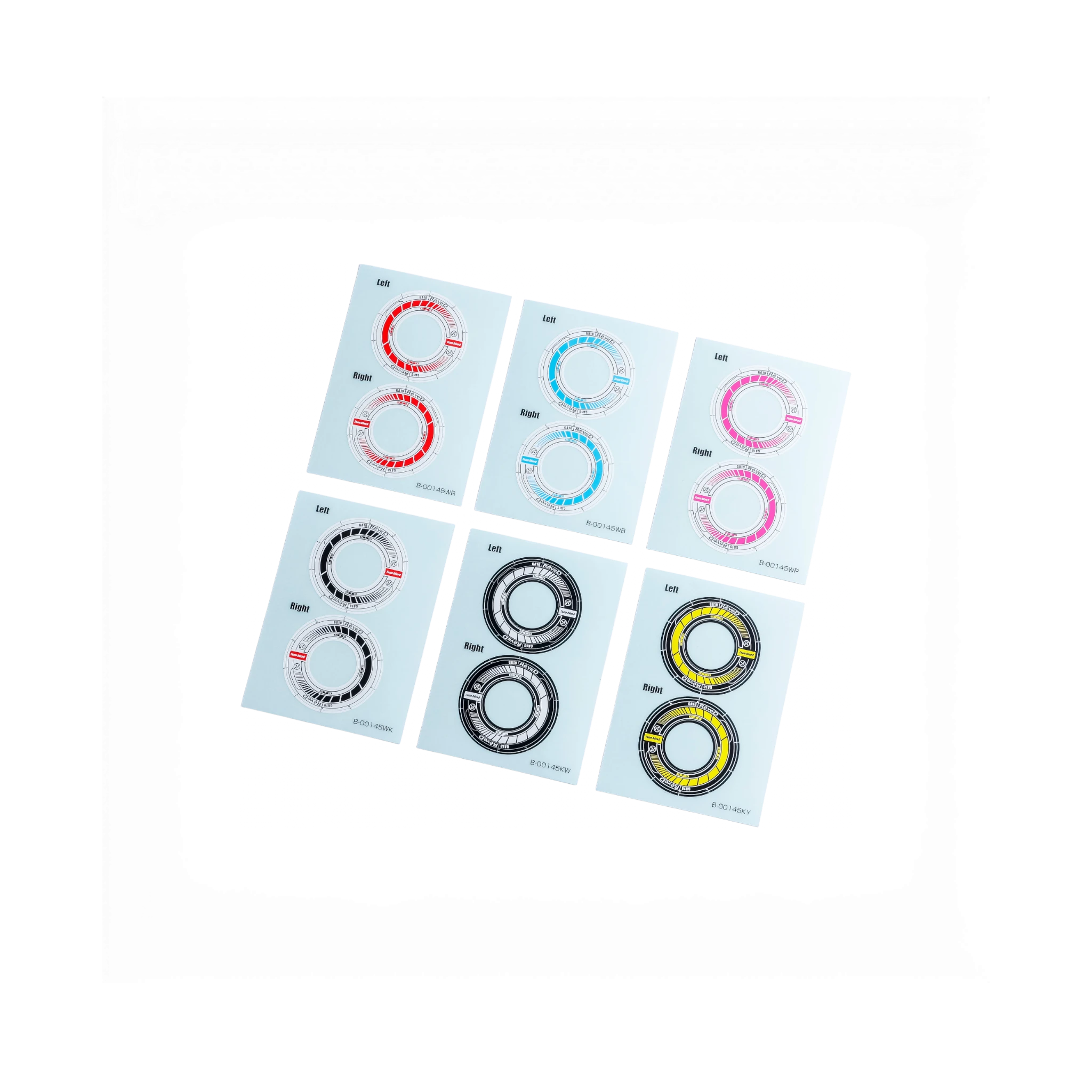 Planche de stickers DriftParadiZ pour jantes RW-GA18, disponibles en six coloris racing pour modèles RC.