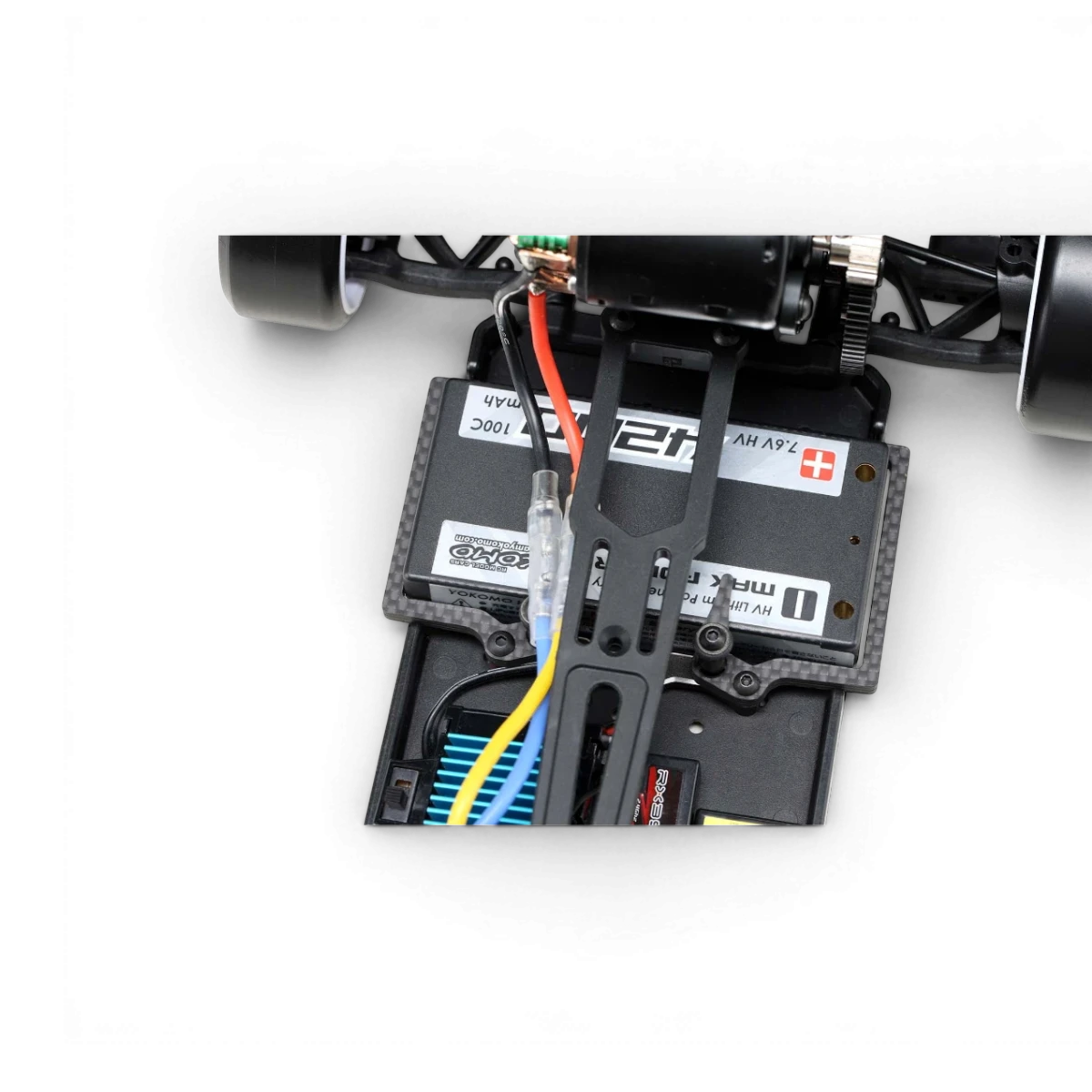 Support de batterie en graphite DriftParadiZ pour châssis RC Yokomo RD2.0, SD3.0 et MD3.0