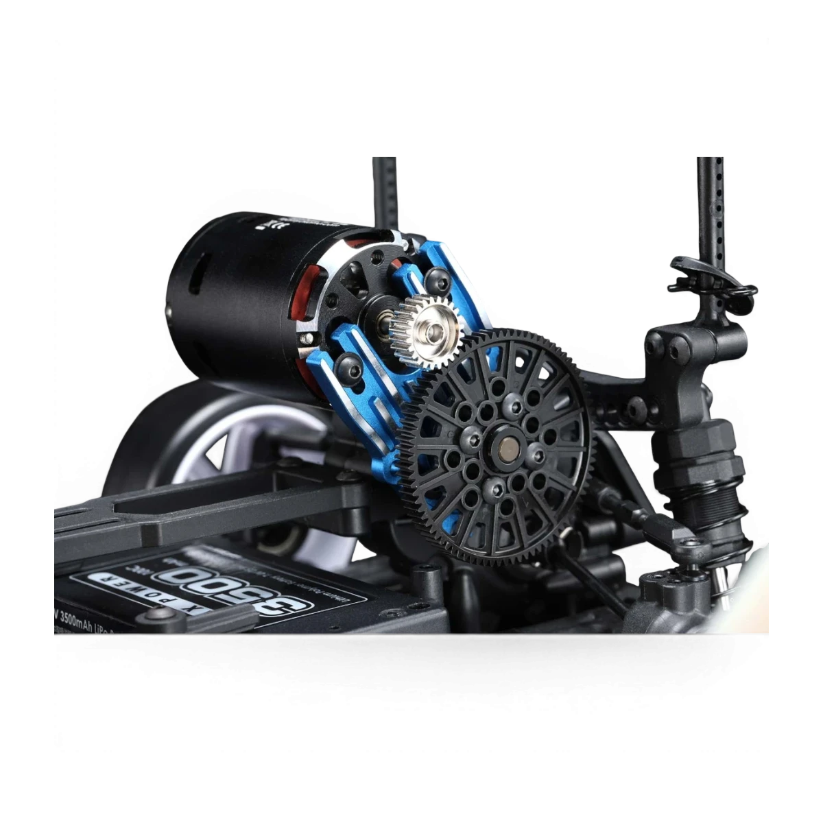 Support moteur en aluminium bleu DriftParadiZ avec dissipateur thermique pour châssis Yokomo RD et SD