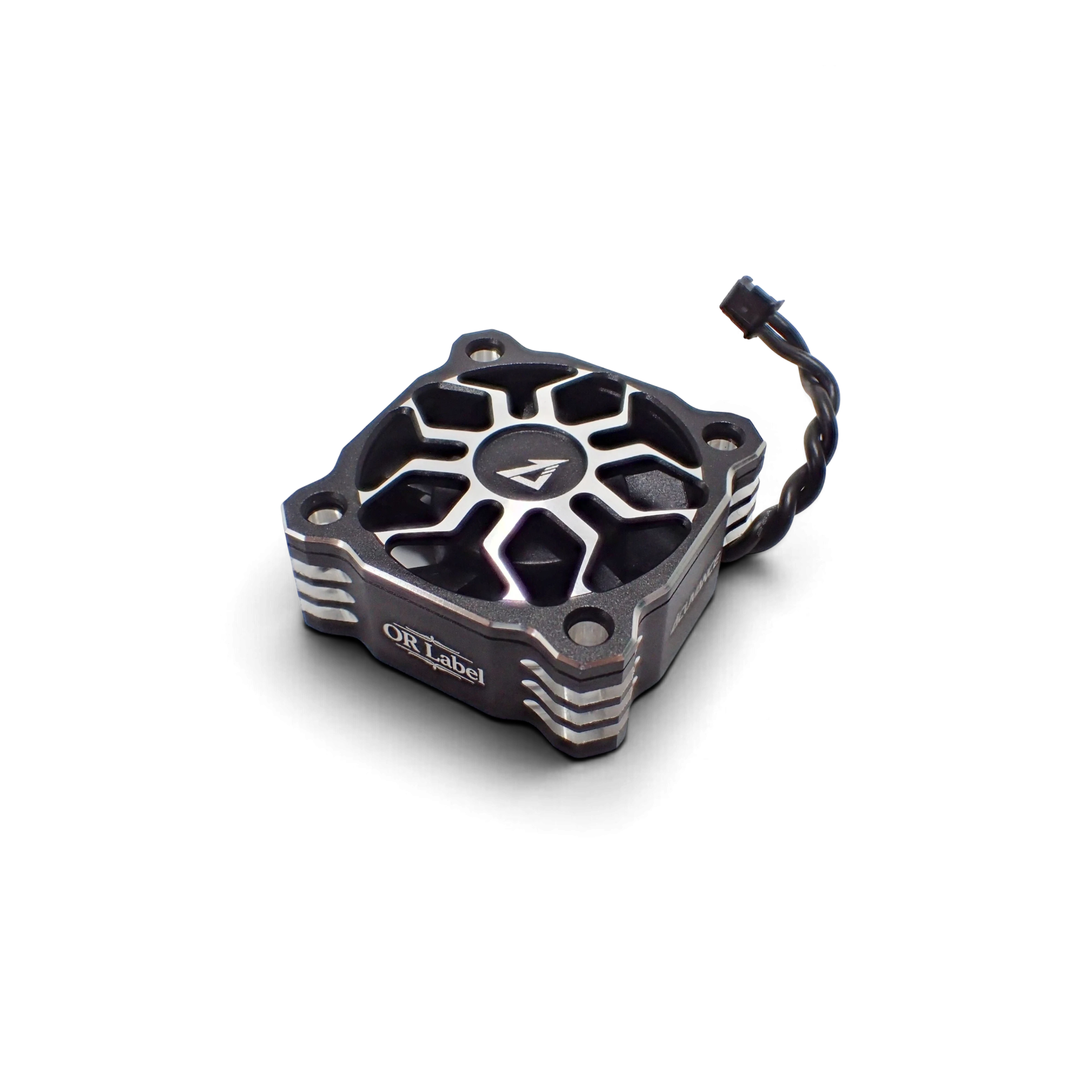 Ventilateur haute vitesse Acuvance REY-Storm II noir en aluminium usiné pour châssis RC vendu par DriftParadiZ