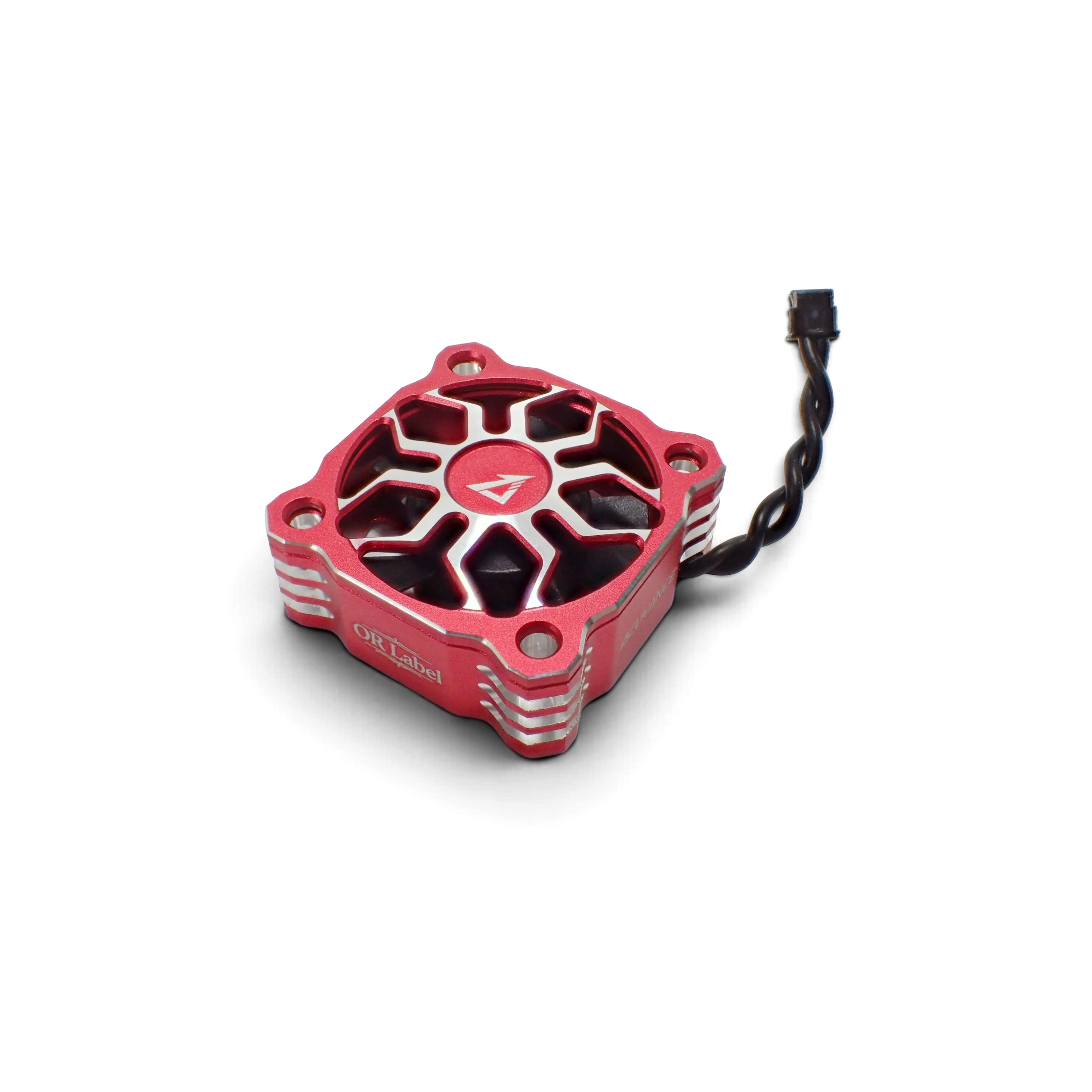 Ventilateur haute vitesse DriftParadiZ Acuvance REY-Storm II rouge en aluminium usiné style jante automobile