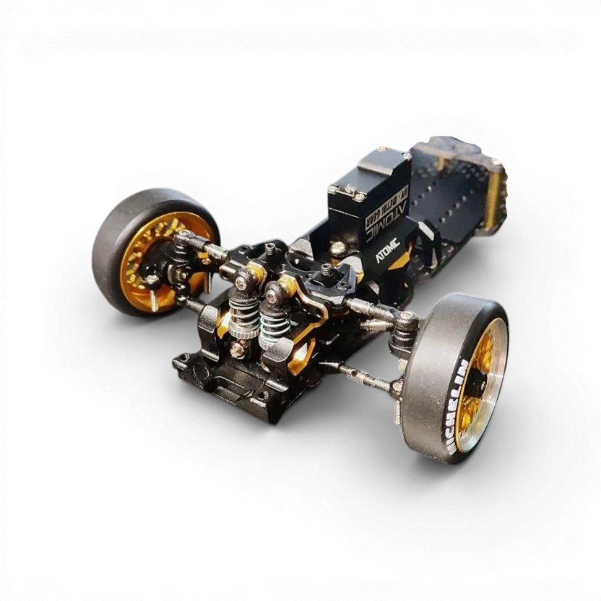 Kit châssis de drift RC DRZV3MS RWD de la marque Atomic RC Mini, conçu pour voitures radiocommandées.