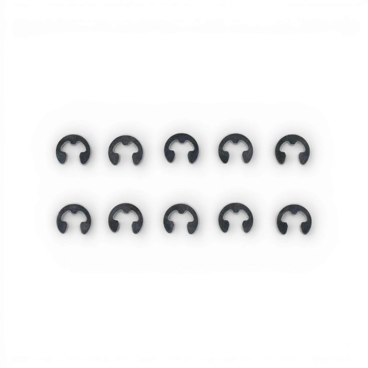 Jeu de 10 clips en cercle pour anneaux élastiques, de la marque Team Reve D, visibles en gros plan sur fond blanc.