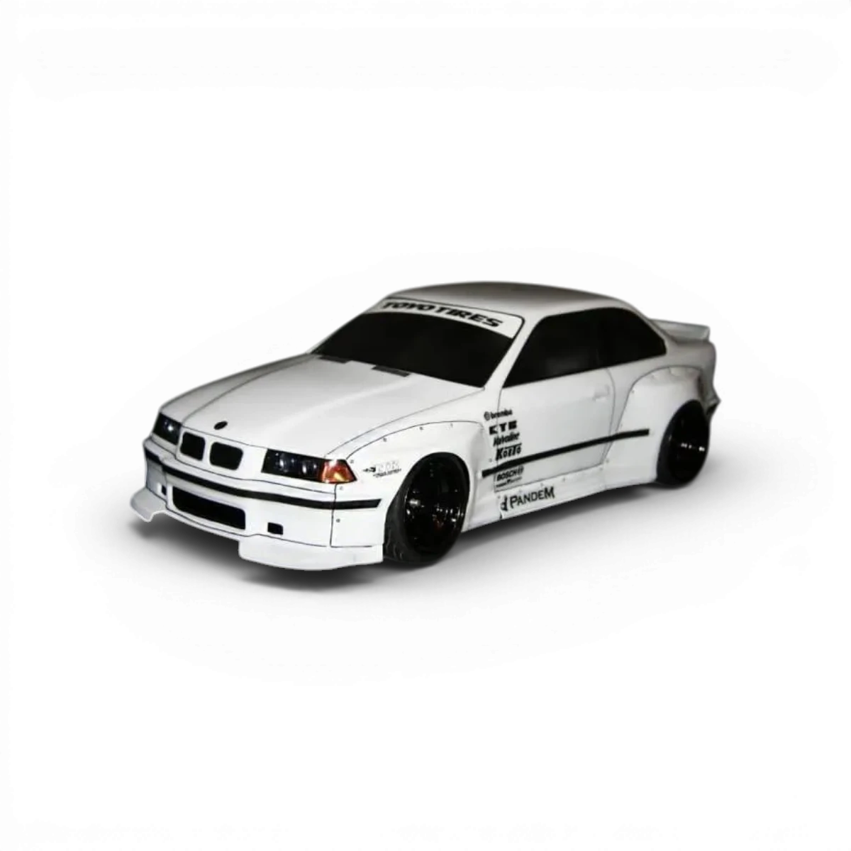 Kit carrosserie large E36 Aplastics RC pour voiture électrique, kit de large pour drift et course.