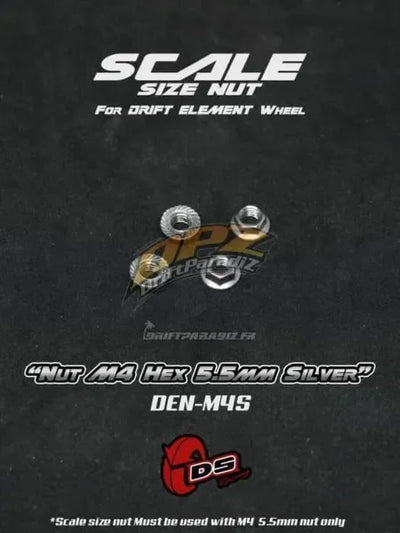 5,5 mm grijze wielen 5,5 mm - Ds Racing - DEN-M4S