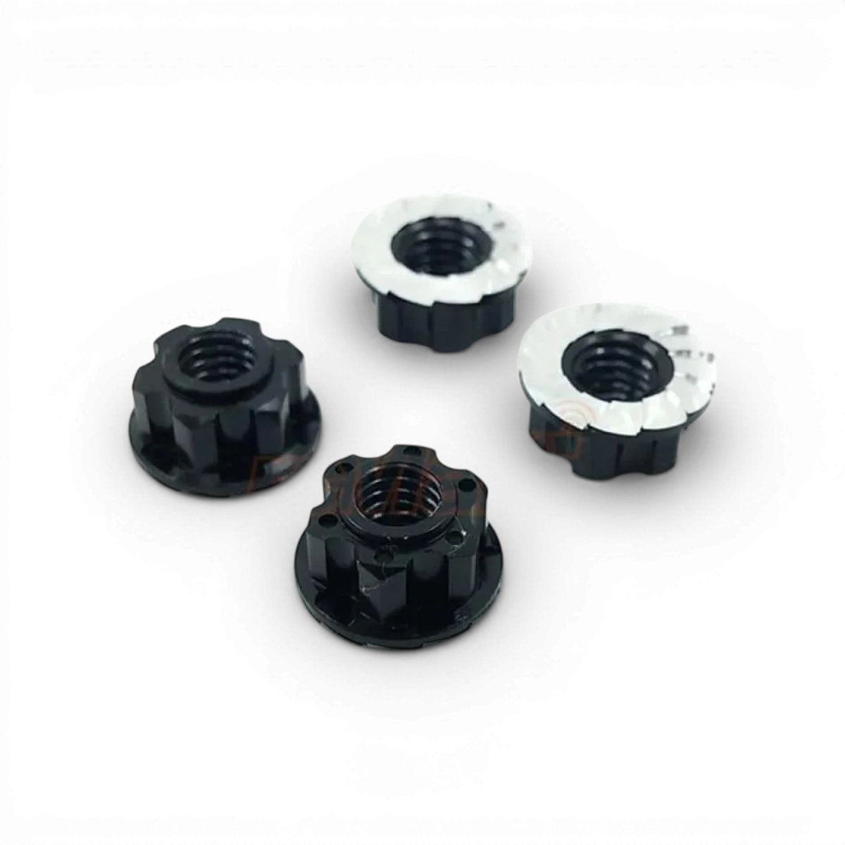 Ecrous de roues flange universels "allégés" - Aluminium Noir - Yeah Racing - DriftParadiZ