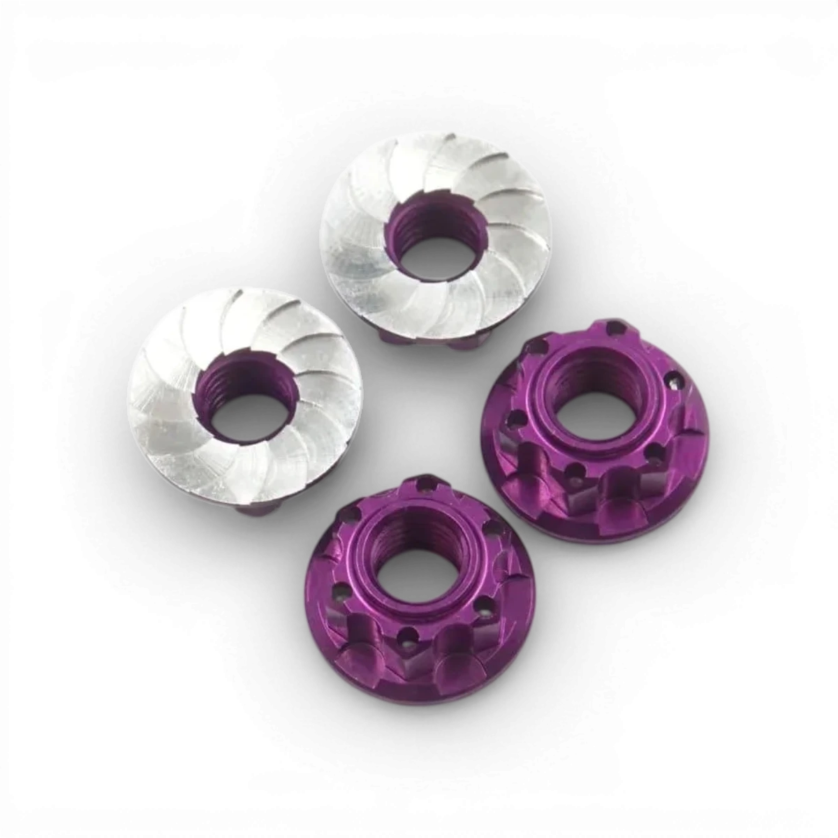 Ecrous de roues flange universels "allégés" - Aluminium Violet - Yeah Racing - DriftParadiZ