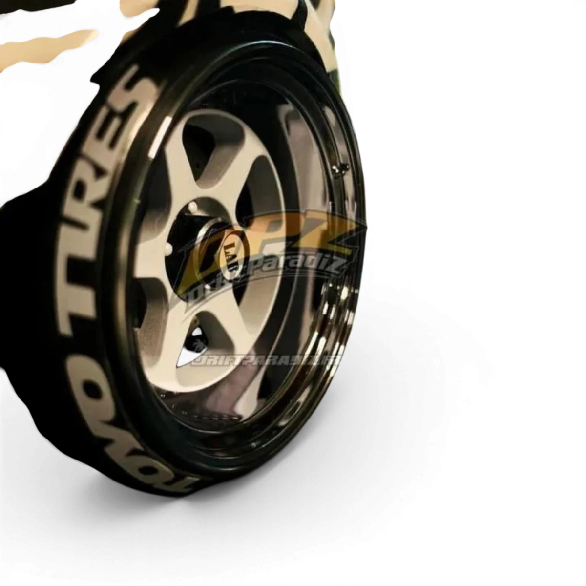 Ecrous noirs pour jantes de voiture, pièce détachée de la marque Custom lab's, visibles en gros plan.