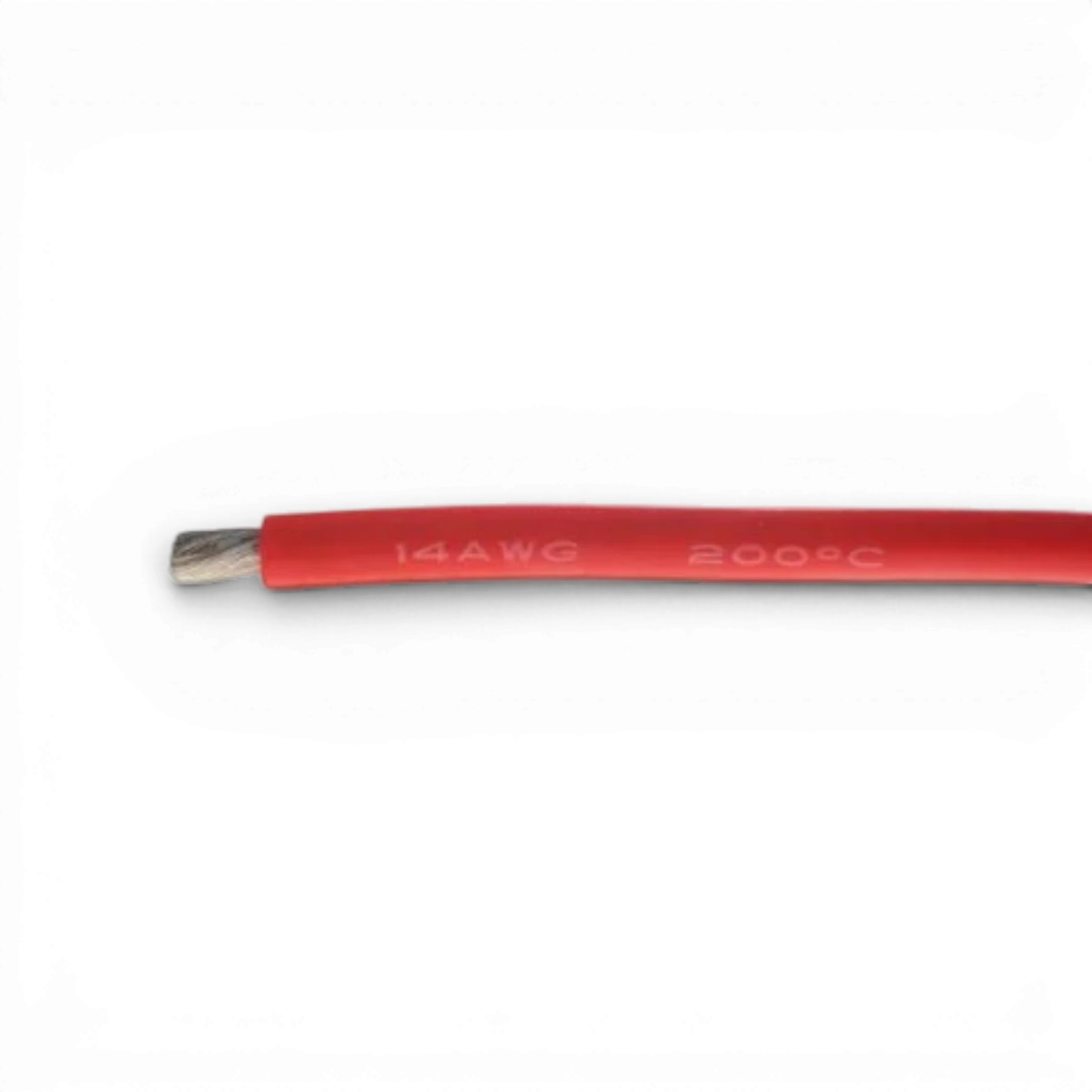 Fil en silicone rouge 14AWG (2,12mm²) de 1m, pour électronique, marque beez2b, visible dans l'image.