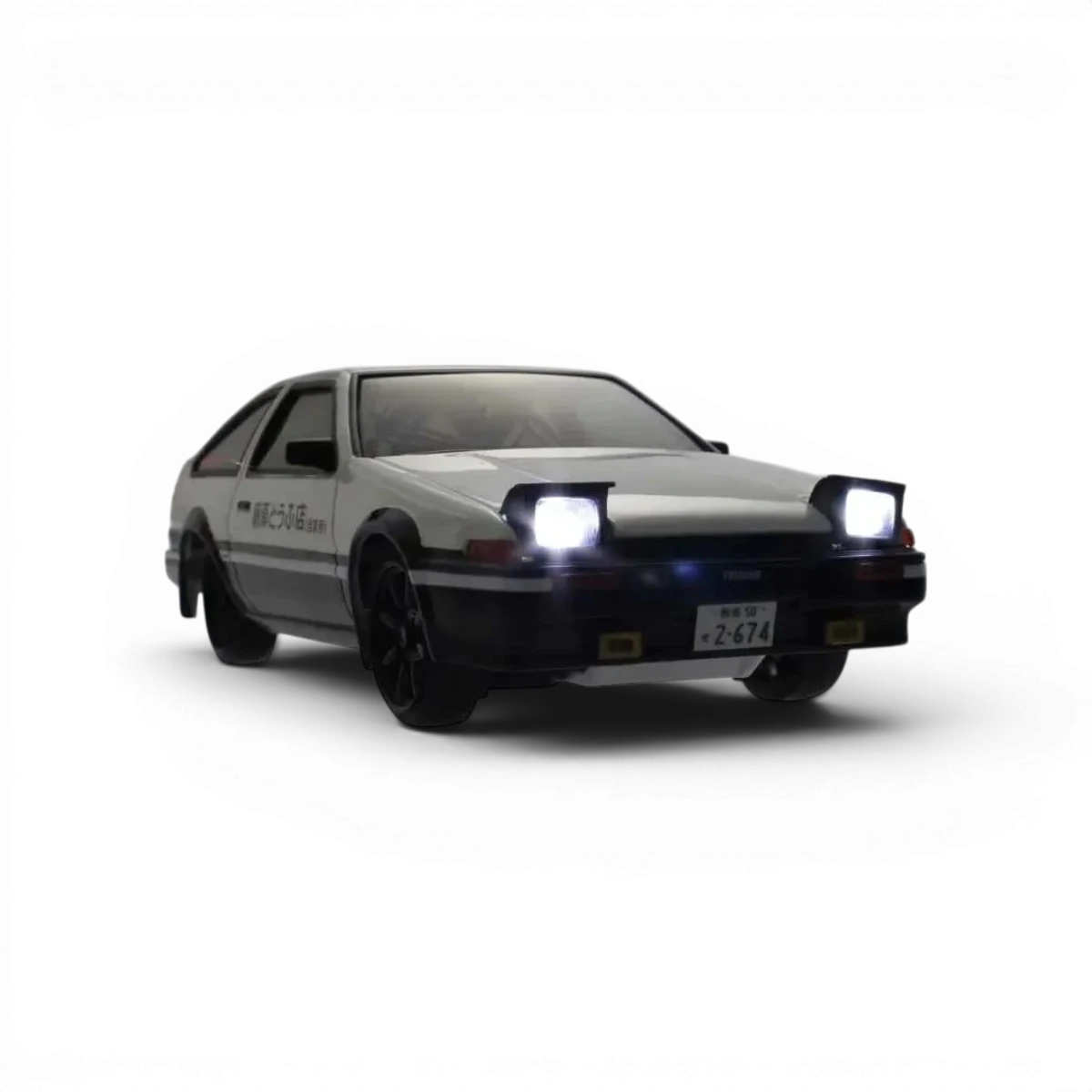 FIRST MINI-Z 1:28 INITIAL-D TOYOTA SPRINTER TRUENO AE86 WH/BK - Kyosho - DriftParadiZ