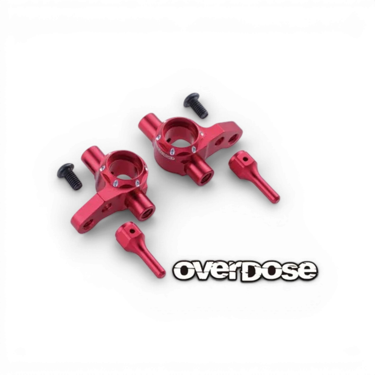 Fusées en aluminium ES Type-2 Overdose, pièces détachées pour drift, montrant la finition et la conception légères en aluminium.