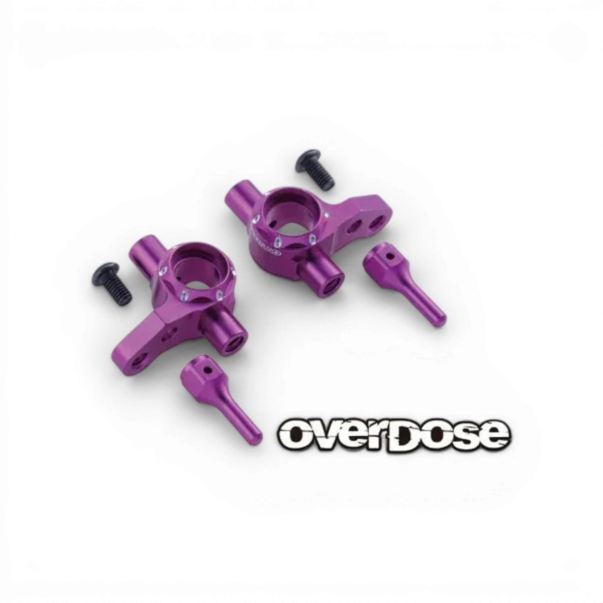 Fusées en aluminium ES Type-2 pour pièces détachées, marque Overdose, utilisées pour la drift ou la compétition automobile.